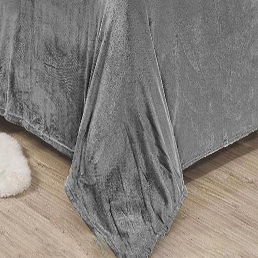 Plazatex Kansas Wrinkle Resistant Ultra Soft Solid Premium All Season Bed Sheet Set King Light Grey