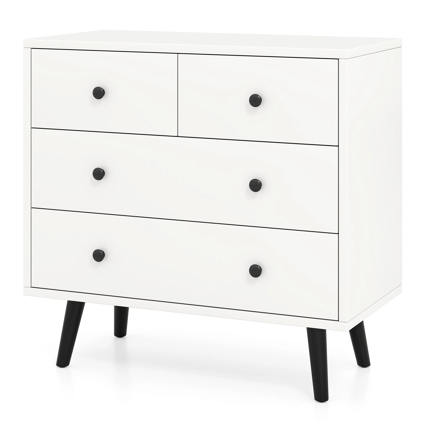 SlickBlue 4-Drawer Wood Dresser Storage Cabinet with Wide Top