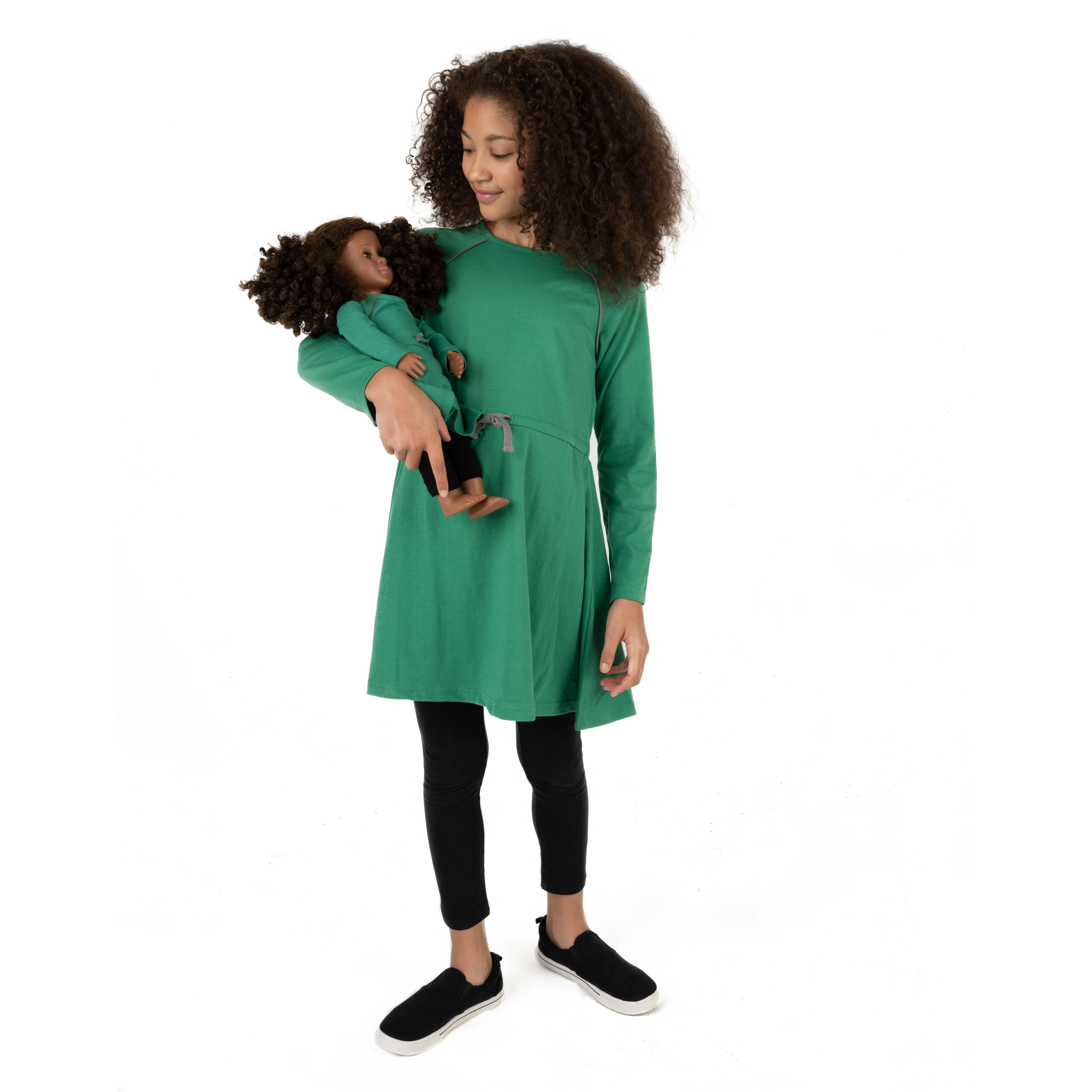 Leveret Girl & Doll Matching Bright Drawstring Sweatshirt Dress