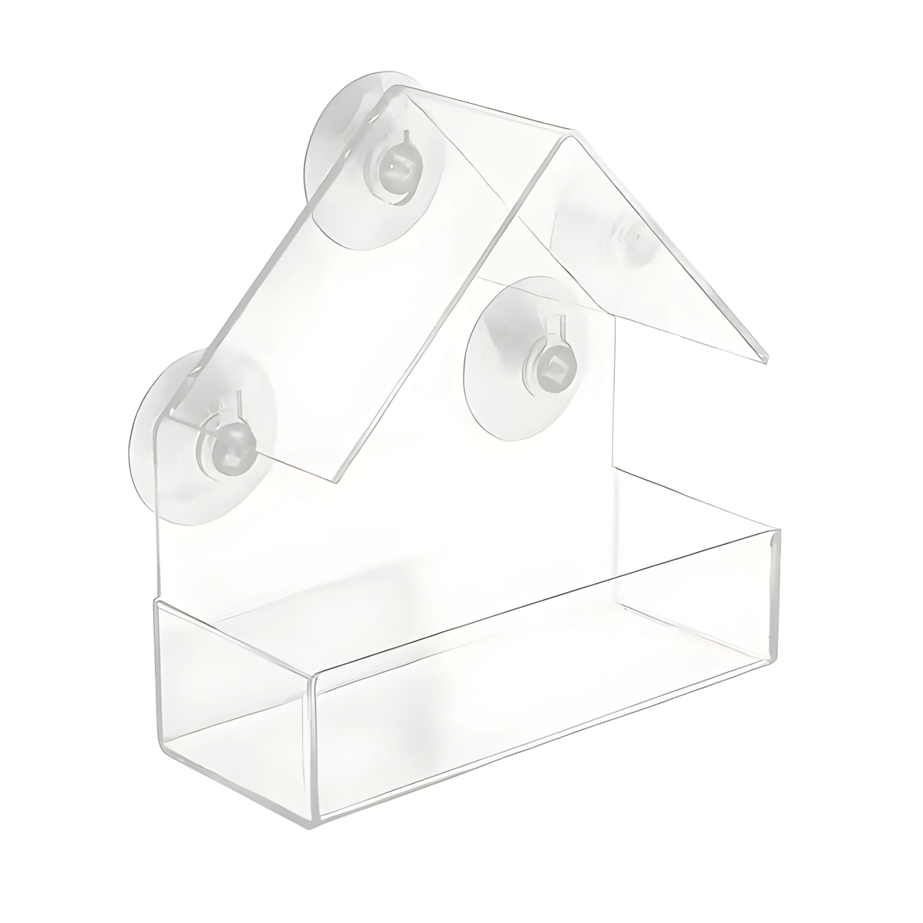 Kitcheniva Acrylic Clear Bird Feeder With Suction Cups