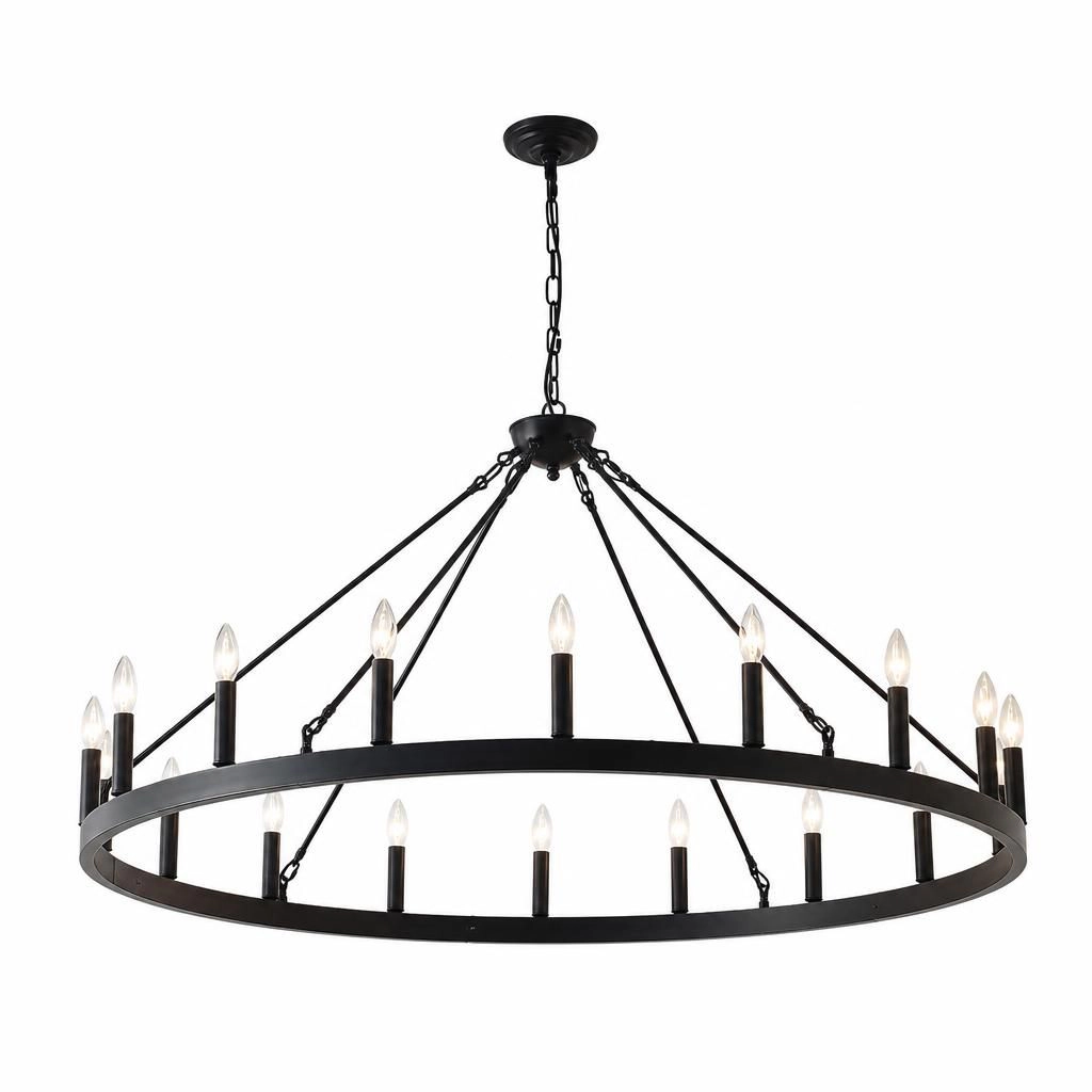 ELEMENT ACE Modern Round Iron Flush Mount Ceiling Light