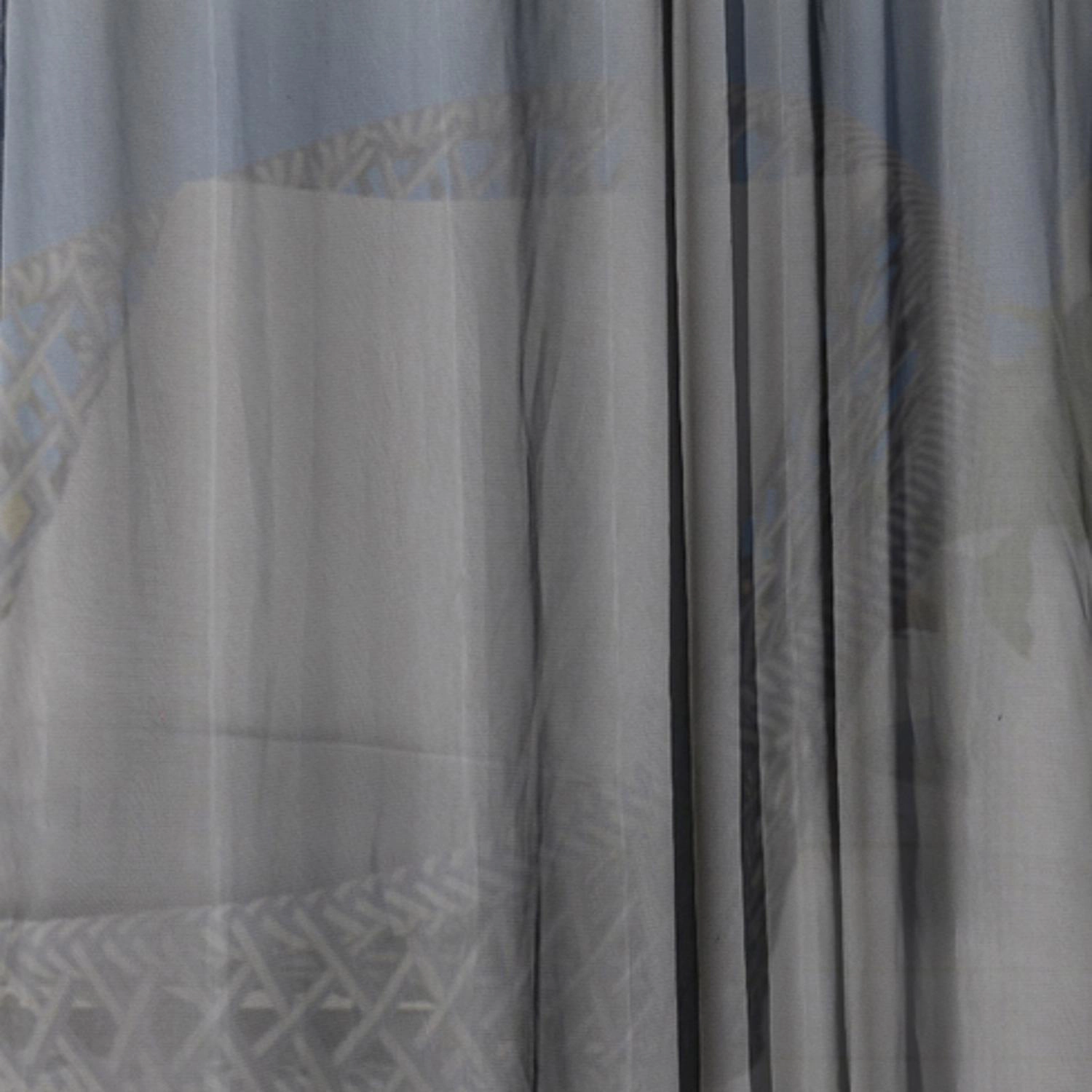 Commonwealth NO SEEM Curtain Grommet Top Panel 8 Matt Silver Grommets - 50"x96" - Black