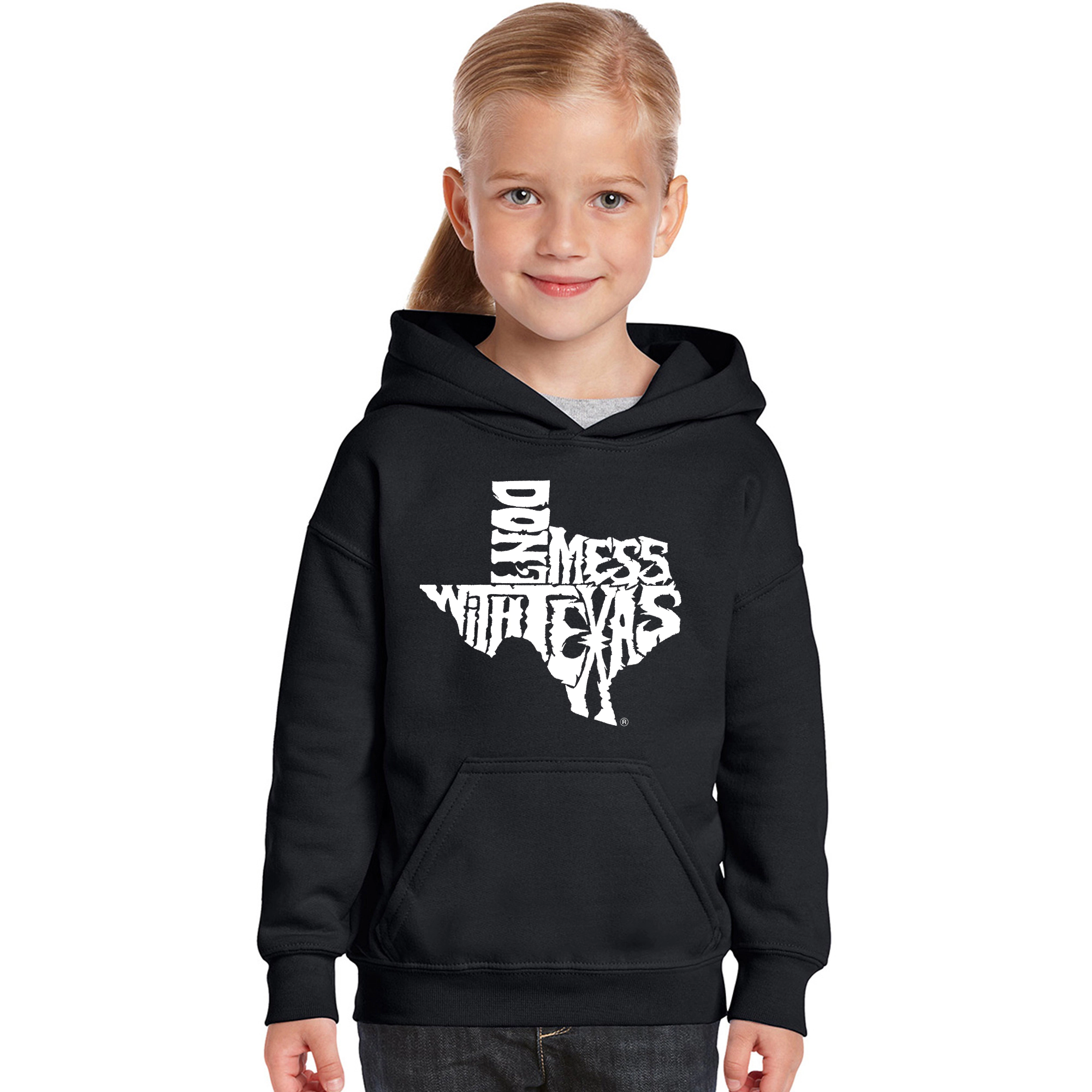 LA Pop Art Girls Word Hoodie - DONT MESS WITH TEXAS