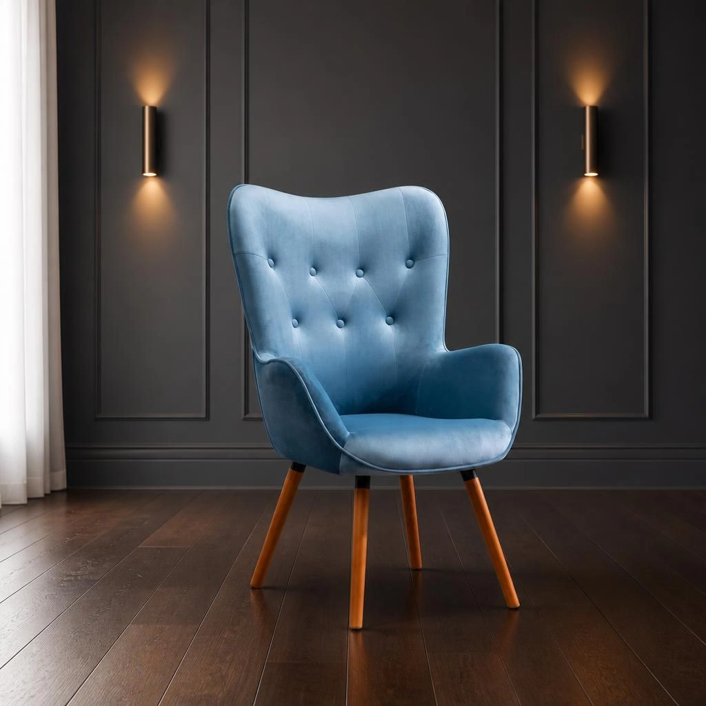 GOODSILO Upholstered Polyester Accent Chair Comfortable Single Seating