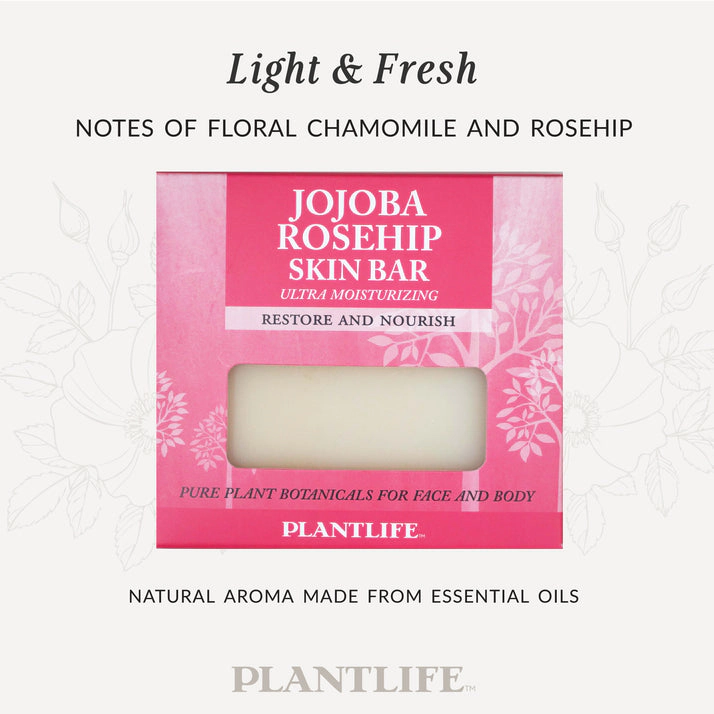 Plantlife Jojoba Rosehip Aromatherapy Skin Bar