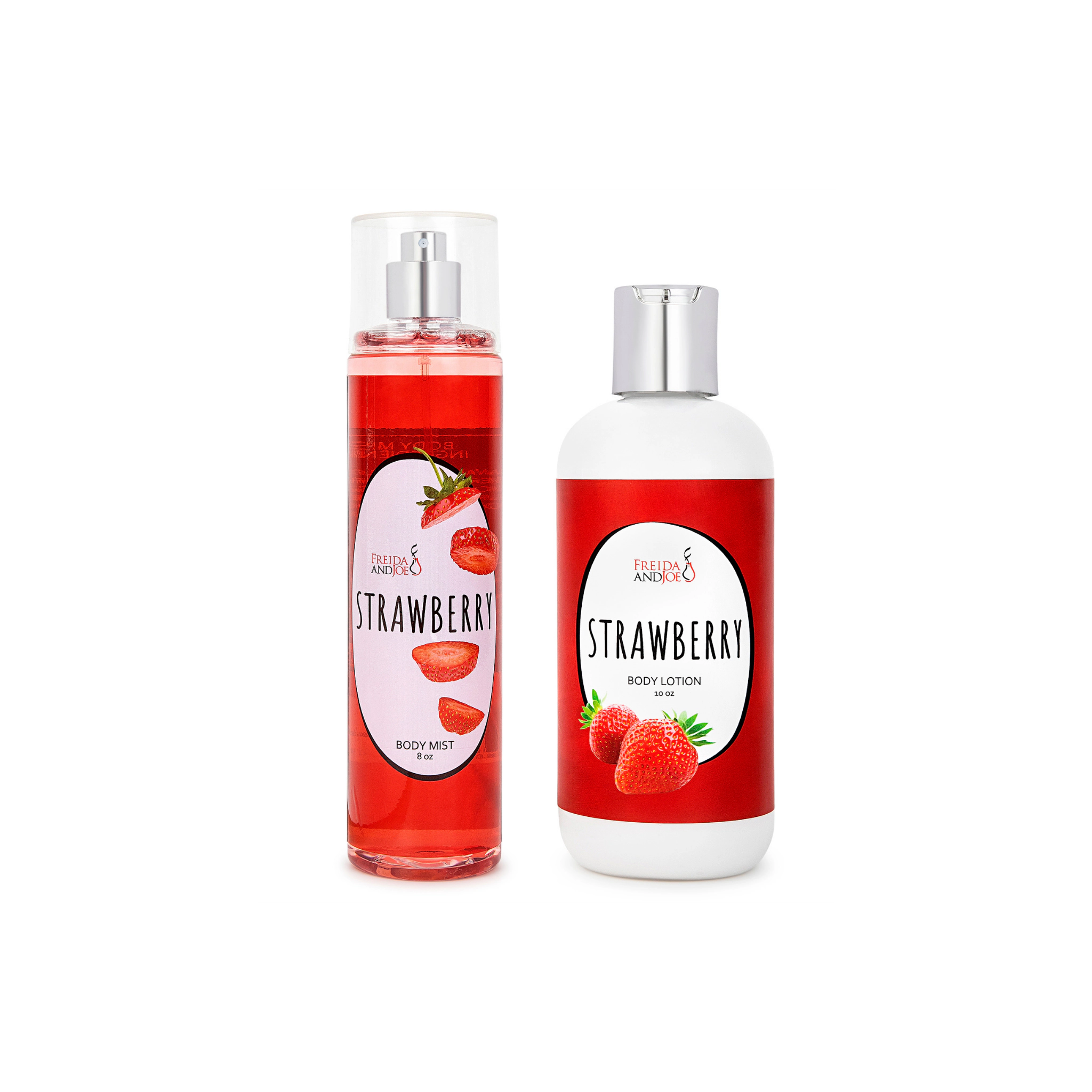 Freida and Joe Women Strawberry 10oz Body Lotion & 8oz Body Mist Spa Combo