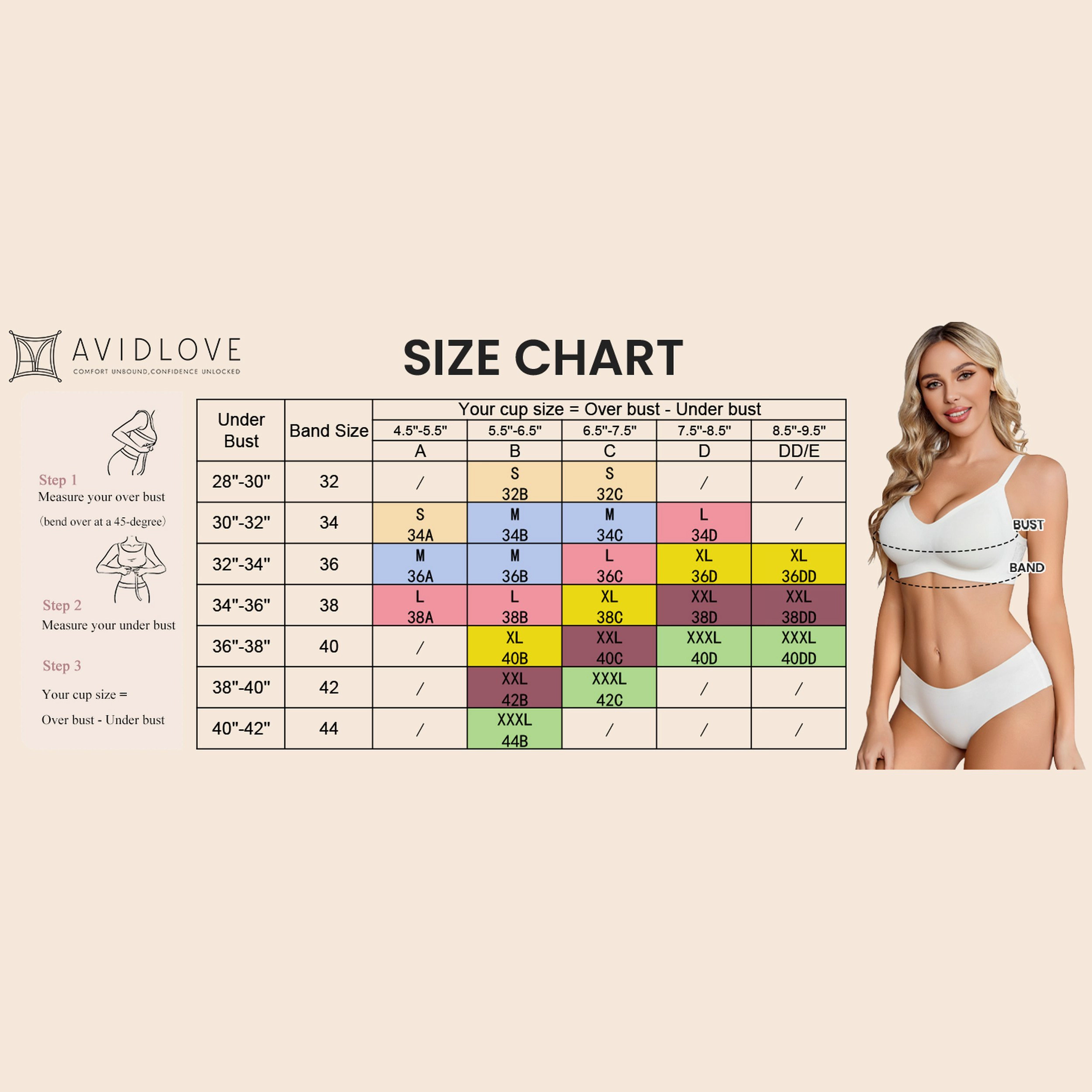 Avidlove Women's Seamless Wireless Padded V Neck Lace Bralette