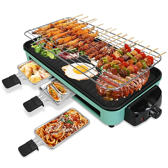 GBruno 2-in-1 Electric Indoor Grill With Grill Net