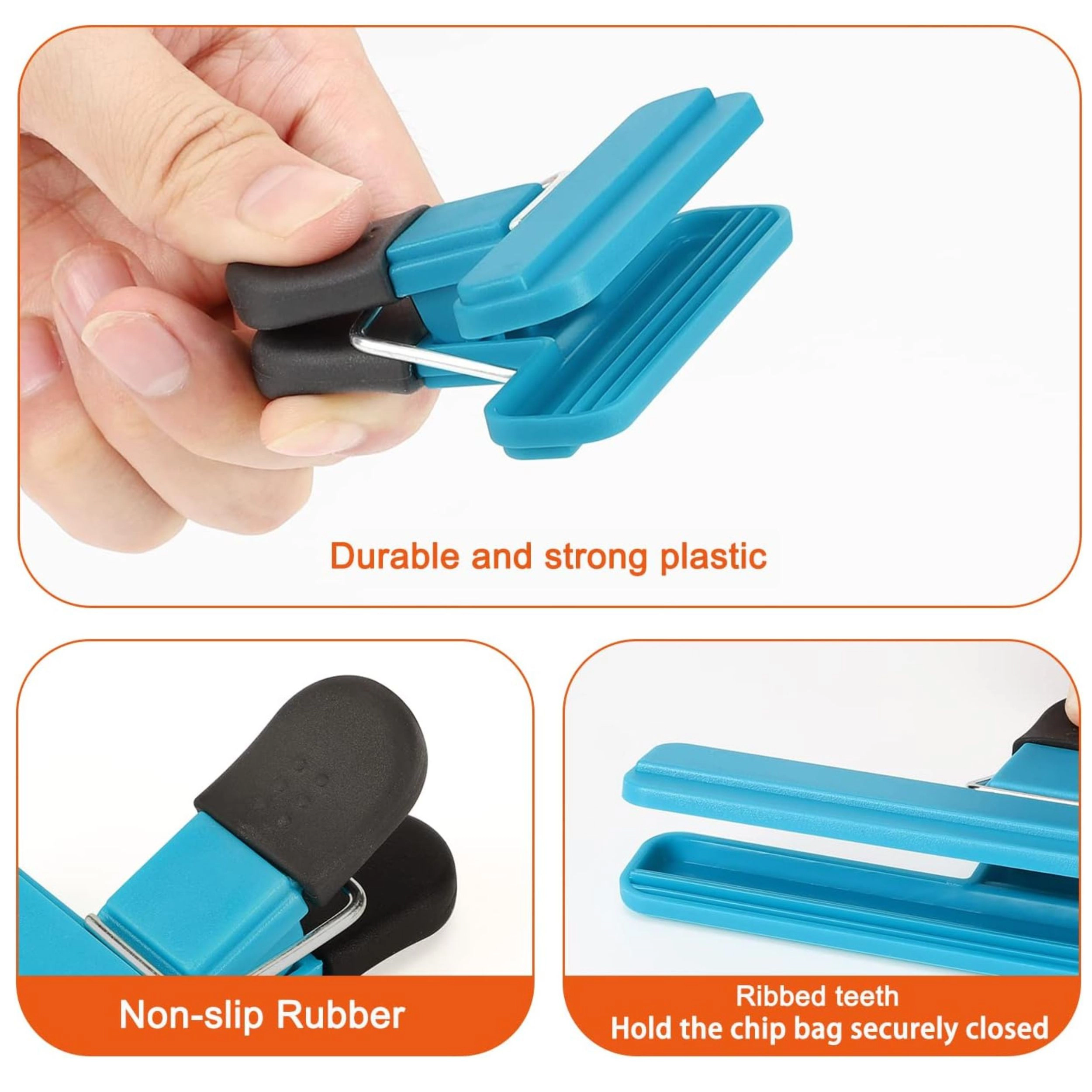 Stock Preferred Chip Clips Food Bag Wide Grip Airtight Seal for Storage