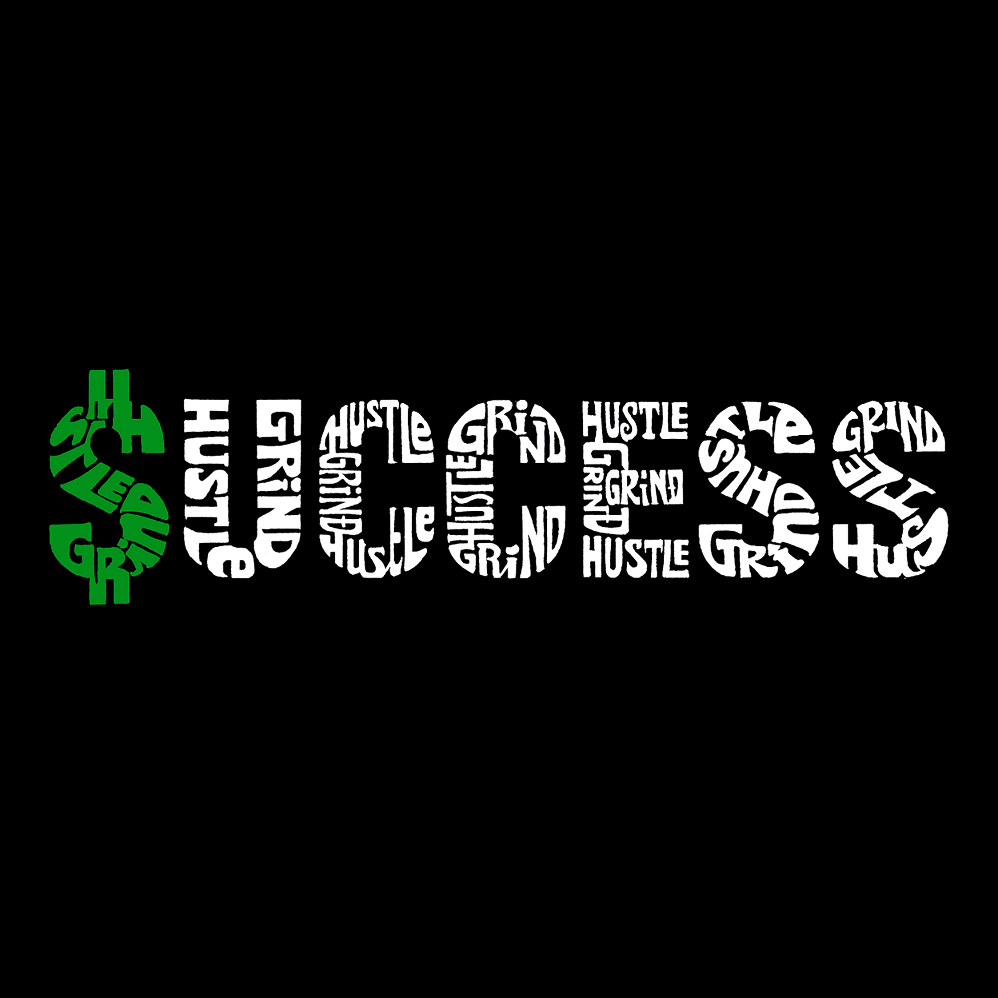 LA Pop Art Success - Men's Word Hooded Sweatshirt