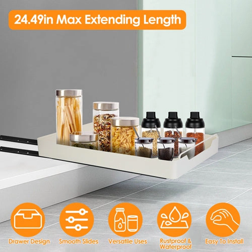 GBruno Carbon Steel Pull-Out Cabinet Organizer Drawer