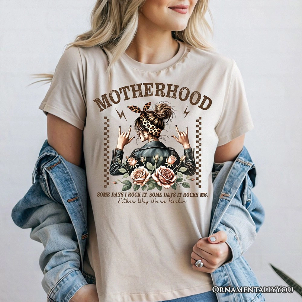 OrnamentallyYou Womens Motherhood Mama Rock T-Shirt