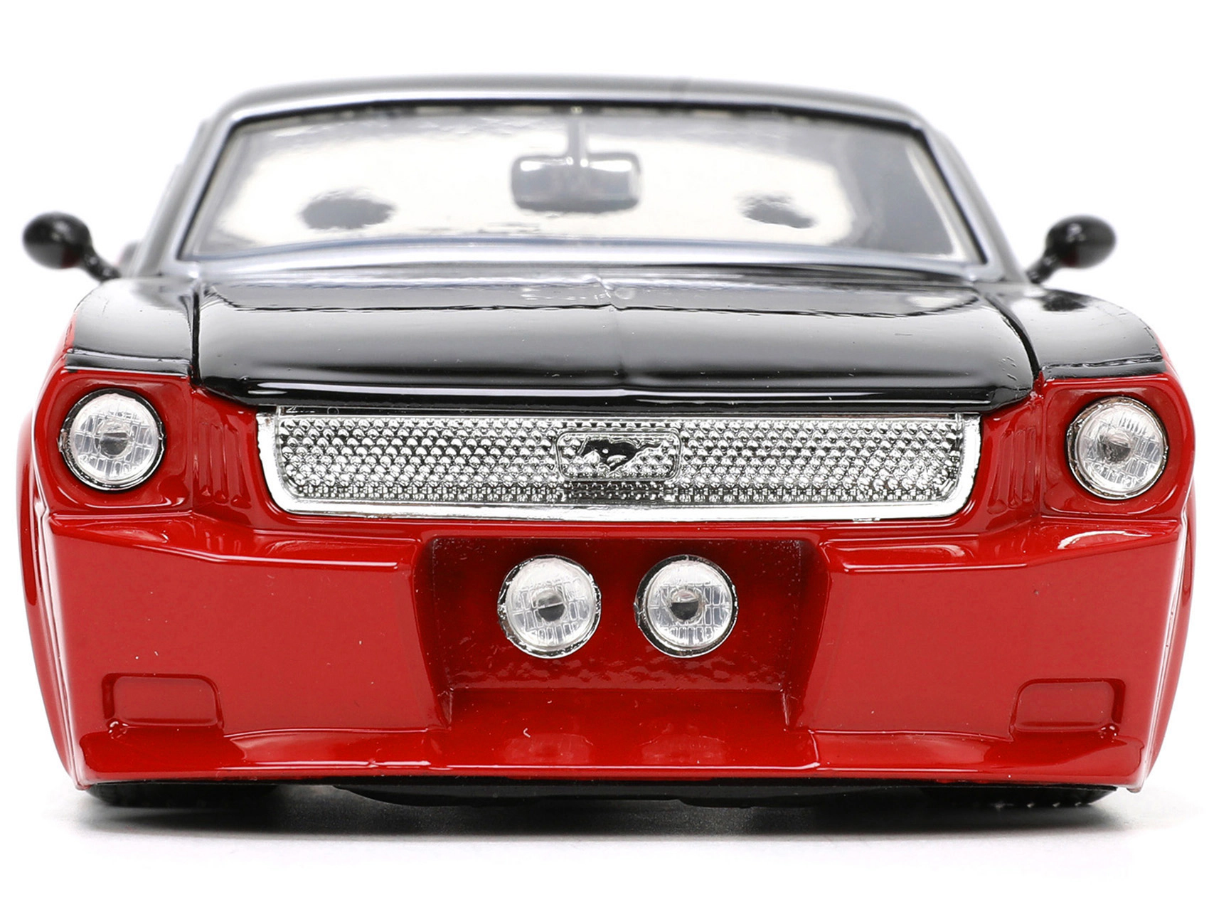 Jada 1965 Ford Mustang Custom Red and Black "Bigtime Muscle" Series 1/24 Diecast Model Car by Jada