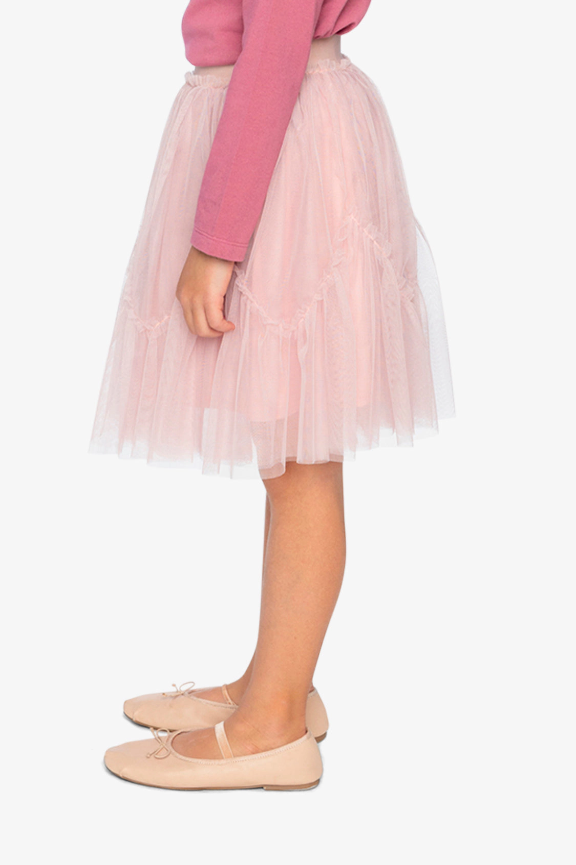 Deux par Deux Girls Tiered Mesh Skirt