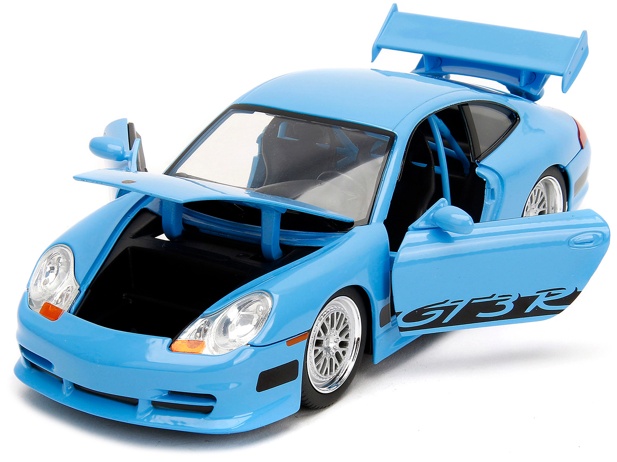 Jada Porsche 911 Gt3 Rs Light Blue With Black Accents "Fast & Furious" Movie 1/24 Diecast Model Car By Jada