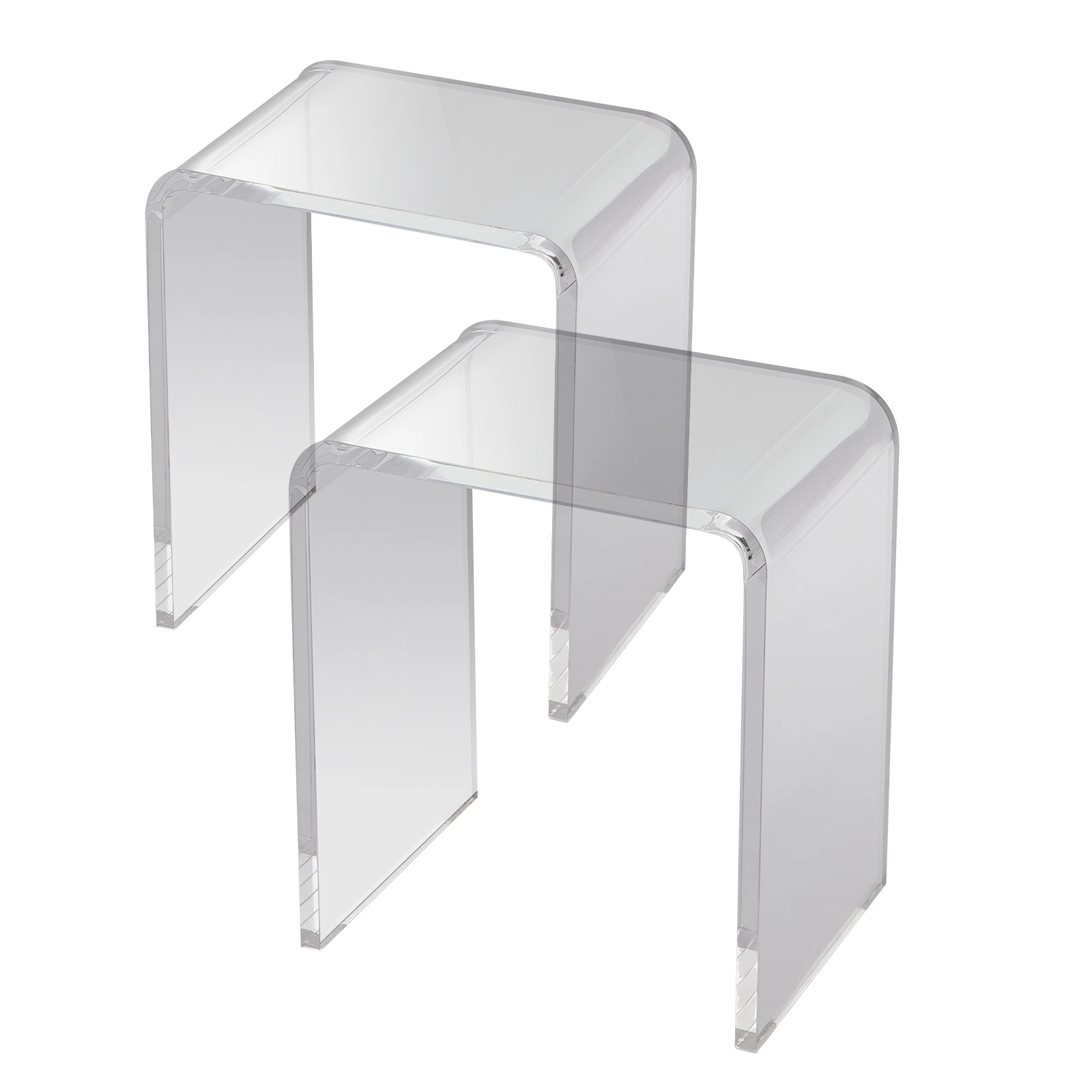 HONGGE Acrylic Table Acrylic End Table Clear Acrylic Side Table for Drink Food Snack used in Living Room Bedroom and