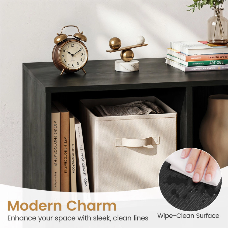 Hivvago 8-Cube Bookcase with Raised Support Legs for Living Room