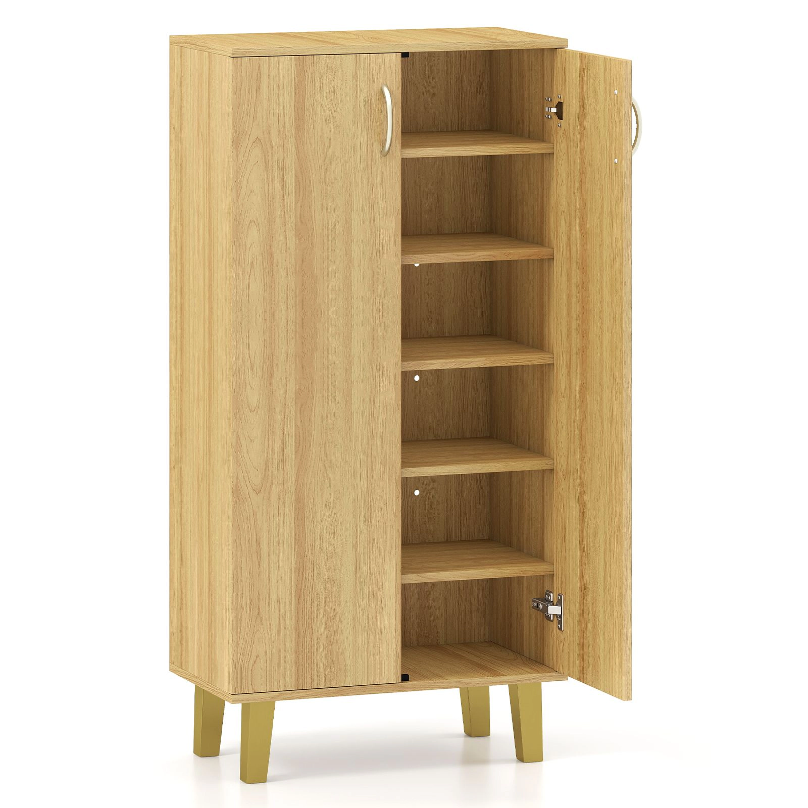 SlickBlue 6-Tier Shoe Storage Cabinet with Doors and Adjustable Shelves