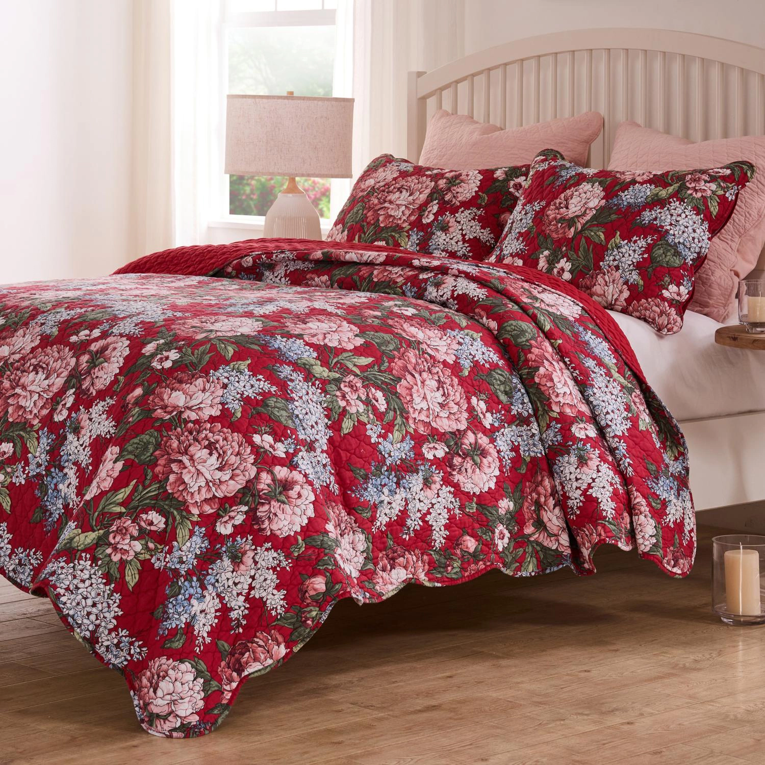 Greenland Home Fashions Millie Luxurious Modern Design Quilt Bedding Set 3 Piece