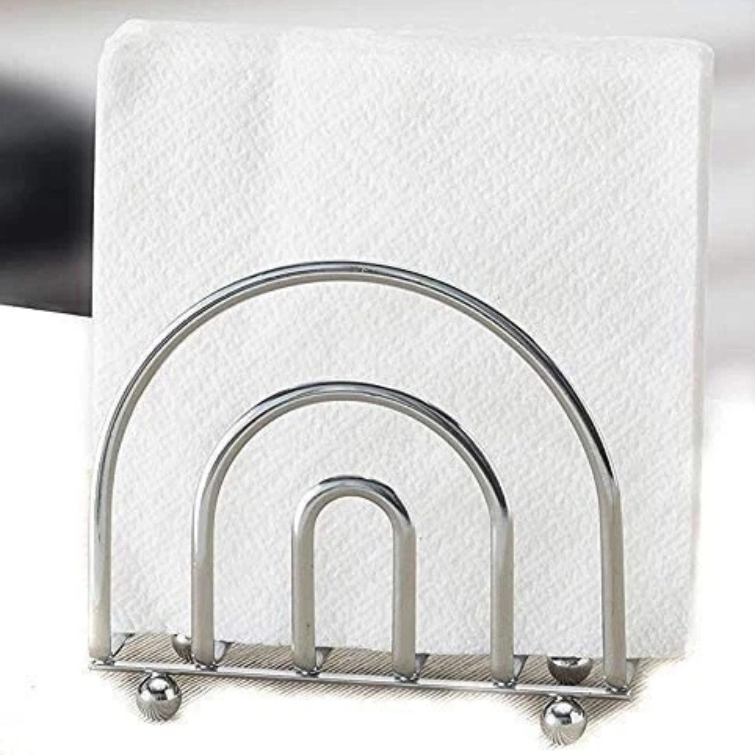 Home Collection Silver Chrome Metal Napkin Holder