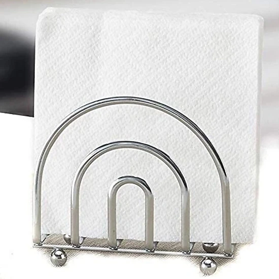 Home Collection Silver Chrome Metal Napkin Holder