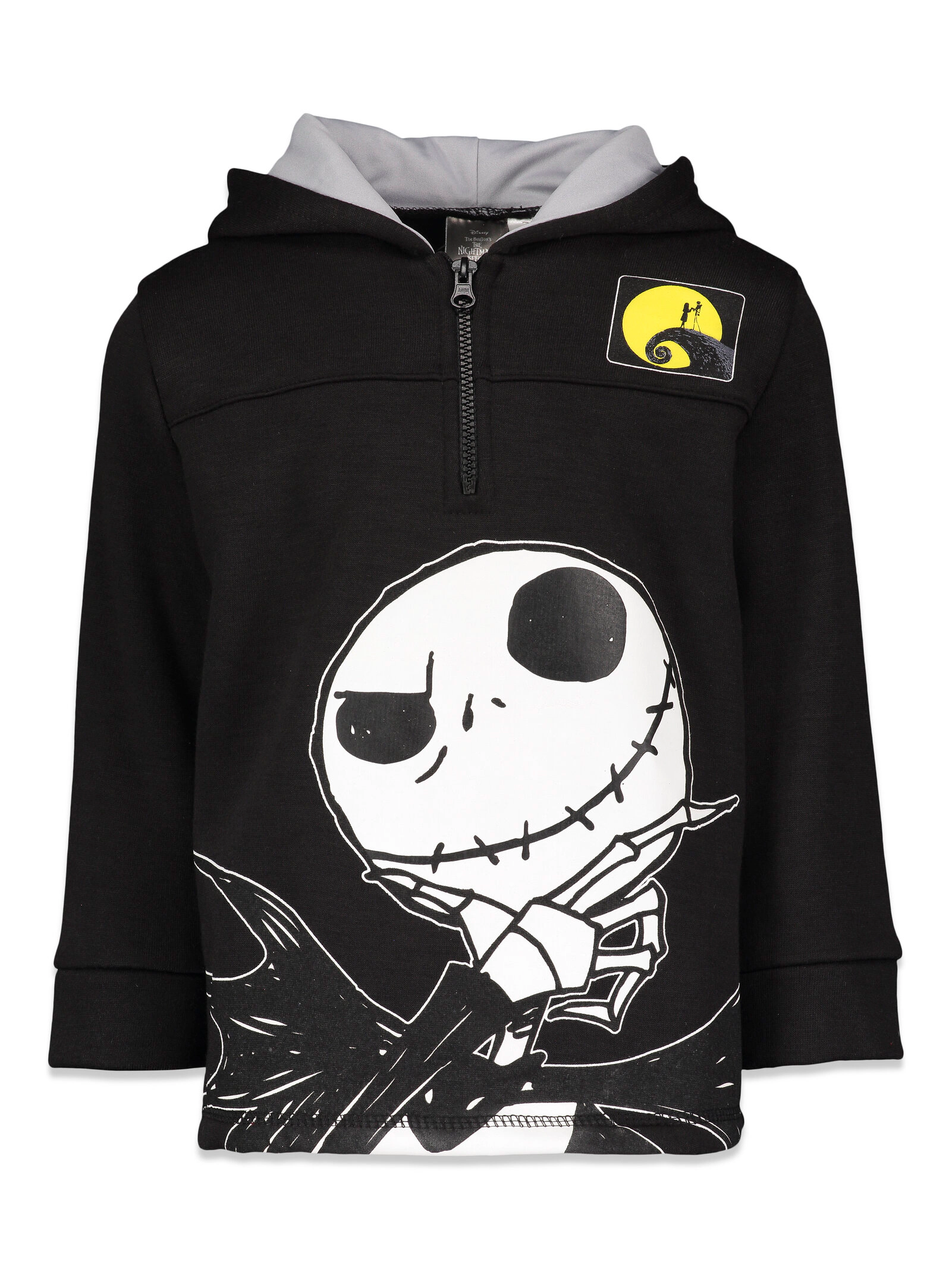 Disney Nightmare Before Christmas Boys' Fleece Quarter-Zip Hoodie
