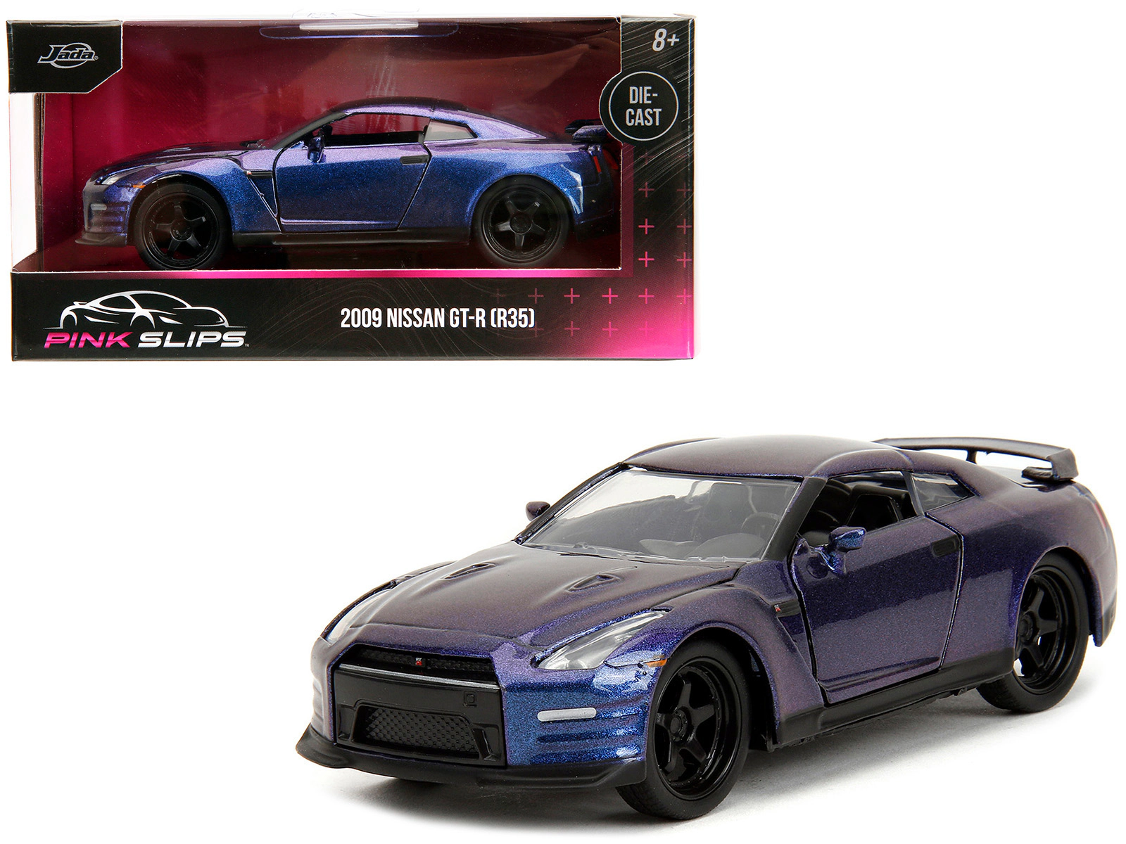 Jada 2009 Nissan GT-R (R35) Purple Metallic "Pink Slips" Series 1/32 Diecast Model Car by Jada