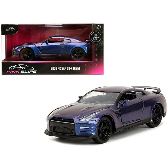 Jada Collectible 2009 Nissan Gt-R (R35) Purple Metallic "Pink Slips" Series 1/32 Diecast Model Car