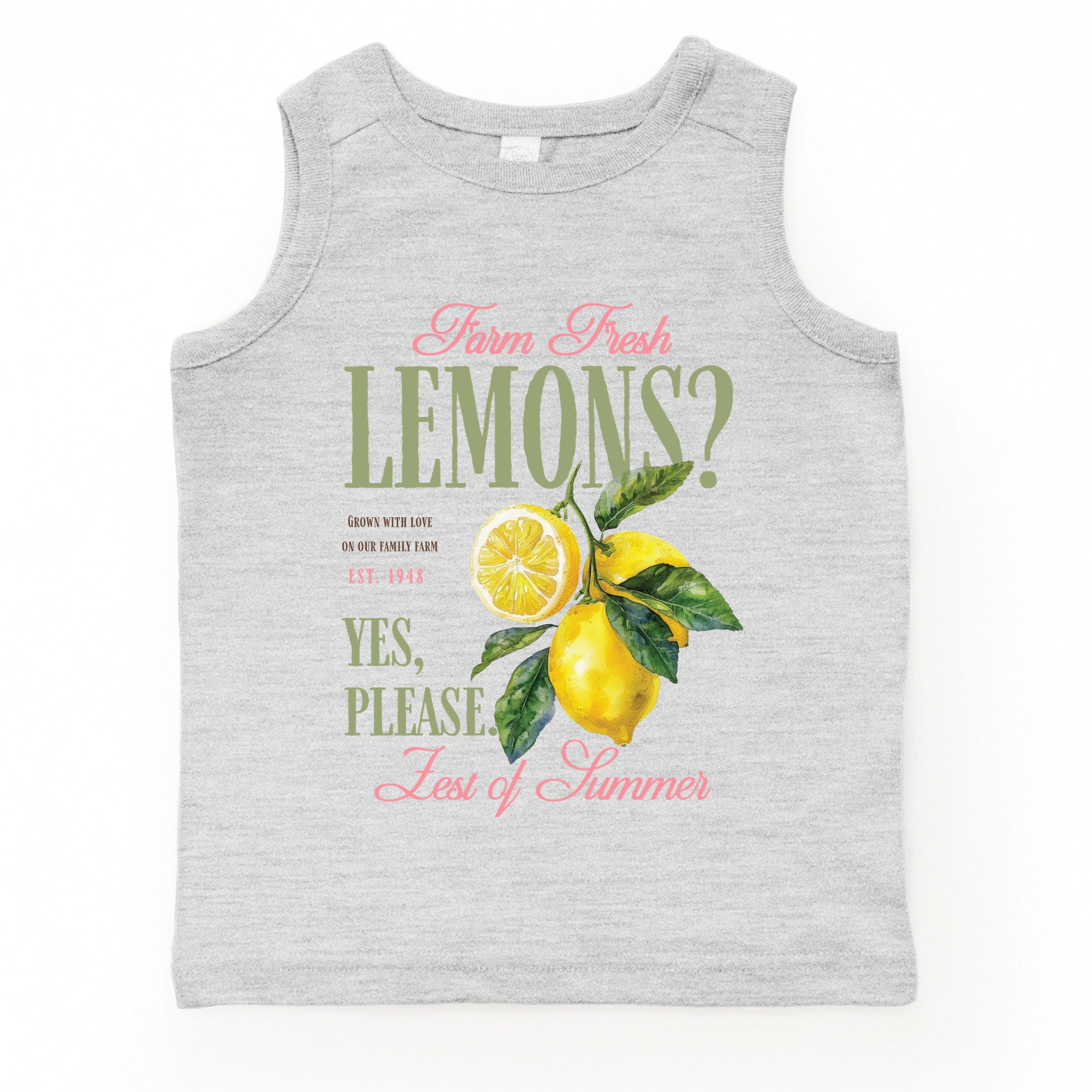 The Juniper Shop - Farm Fresh Lemons Zest of Summer Toddler Graphic Tank
