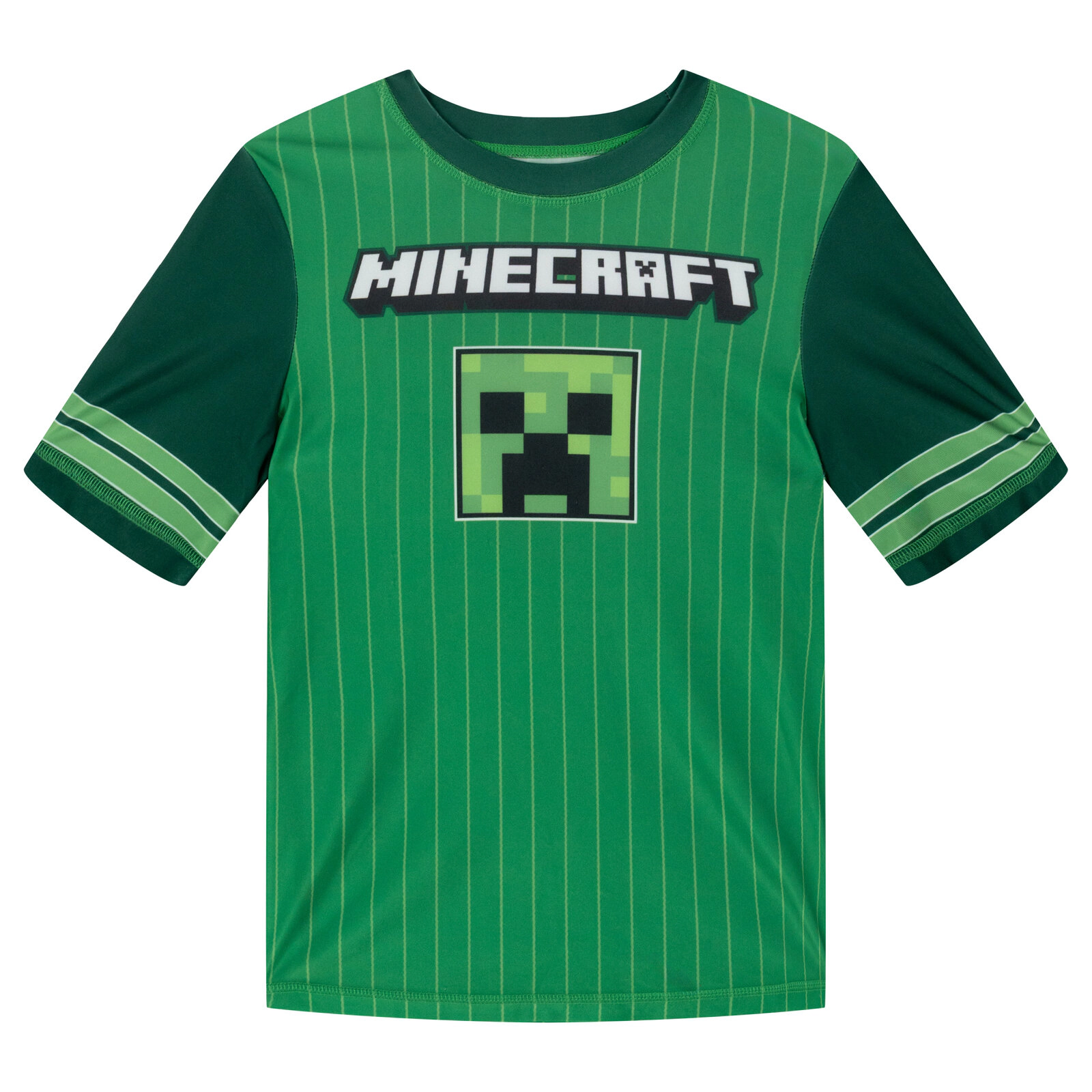 Minecraft Boys' Swimwear 2-Piece Rash Guard and Swim Trunks Set
