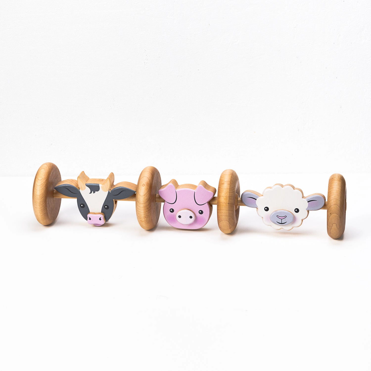 Merry Roll Along Wooden Push Toy, Made in USA