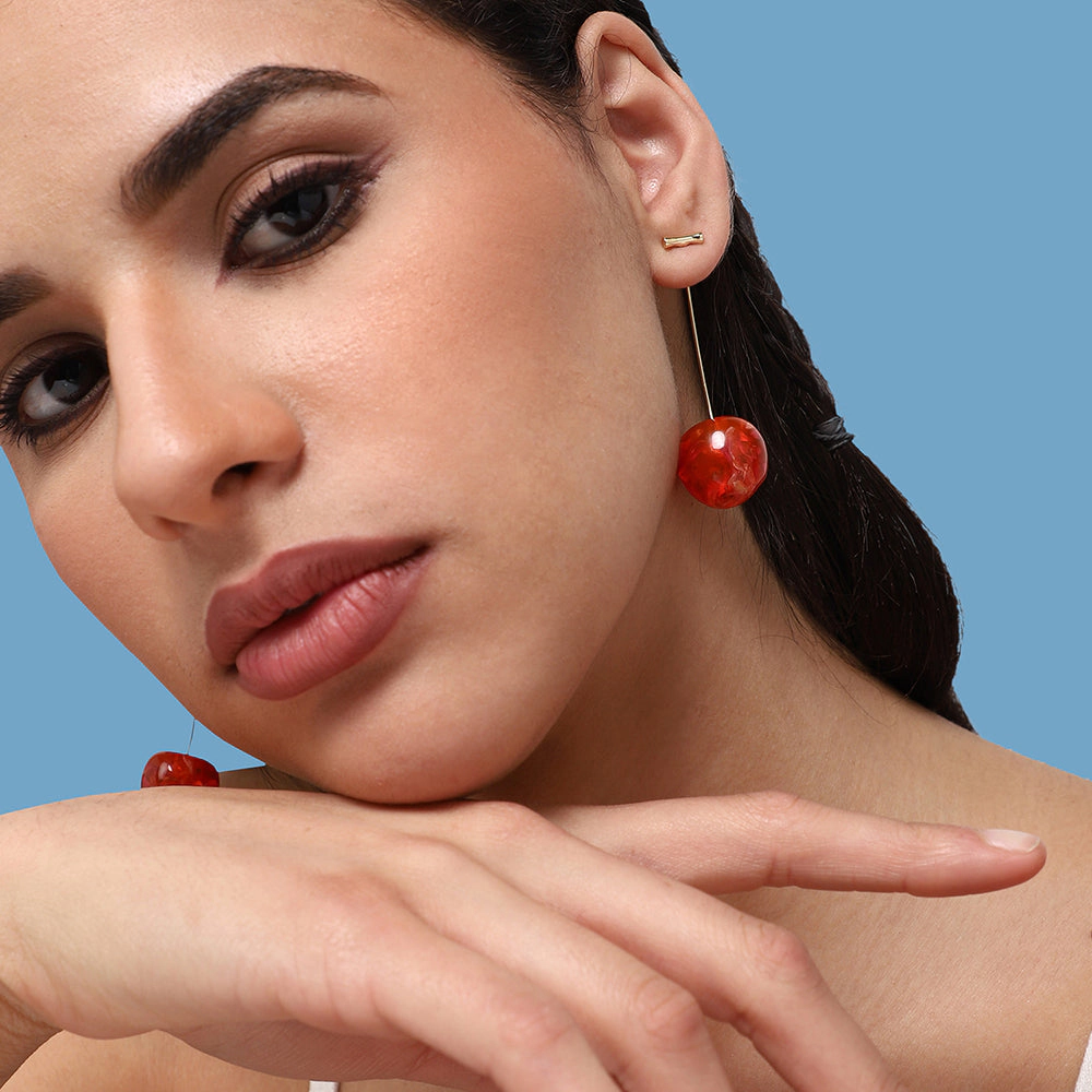 SOHI Women's Cherry Drop Earrings
