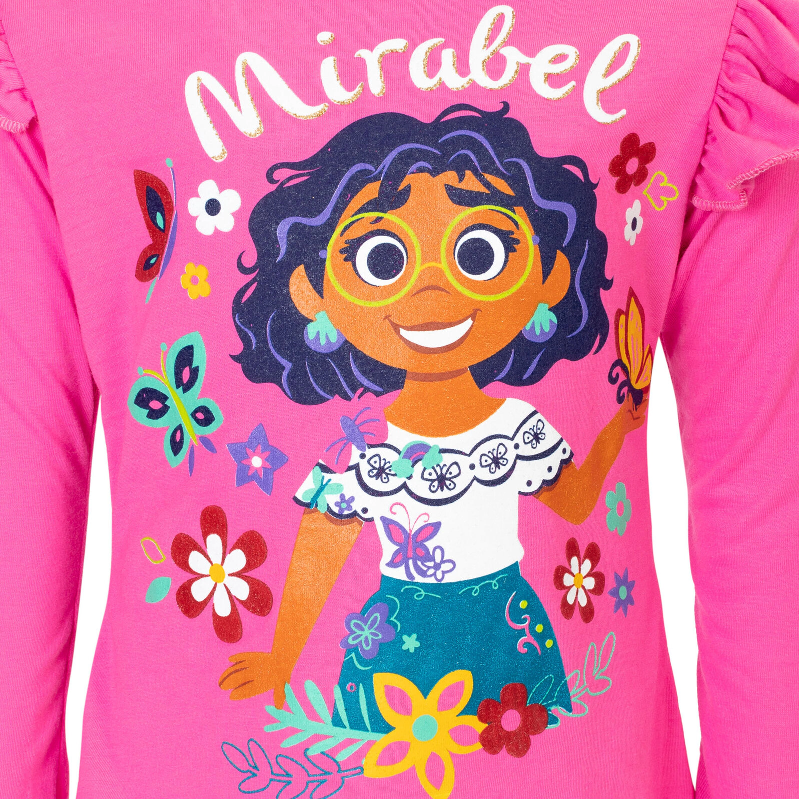 Disney Encanto Mirabel Little Girls' 2-Piece Long Sleeve Tee and Leggings Set