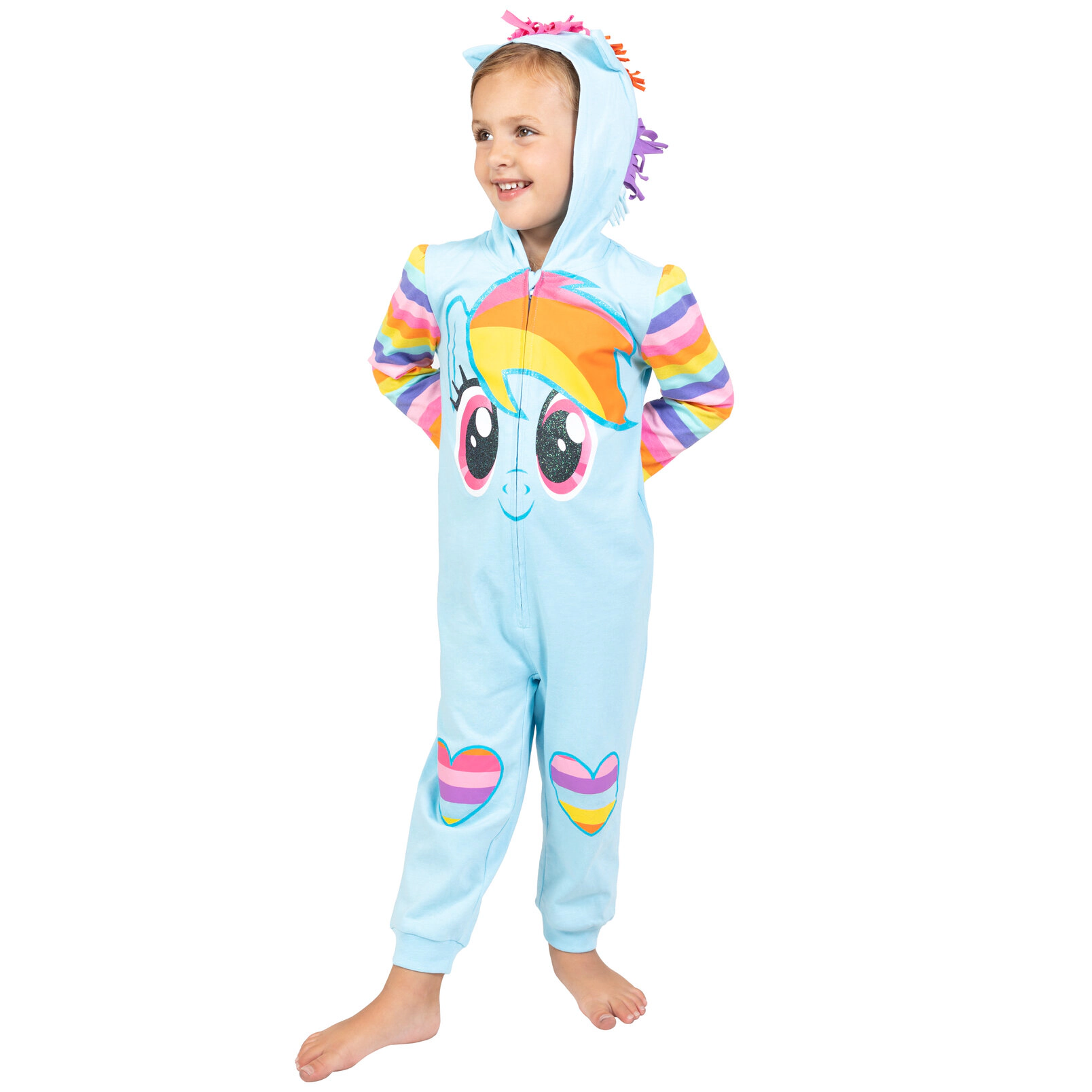 My Little Pony Rainbow Dash Girls' Cosplay Hooded Coverall