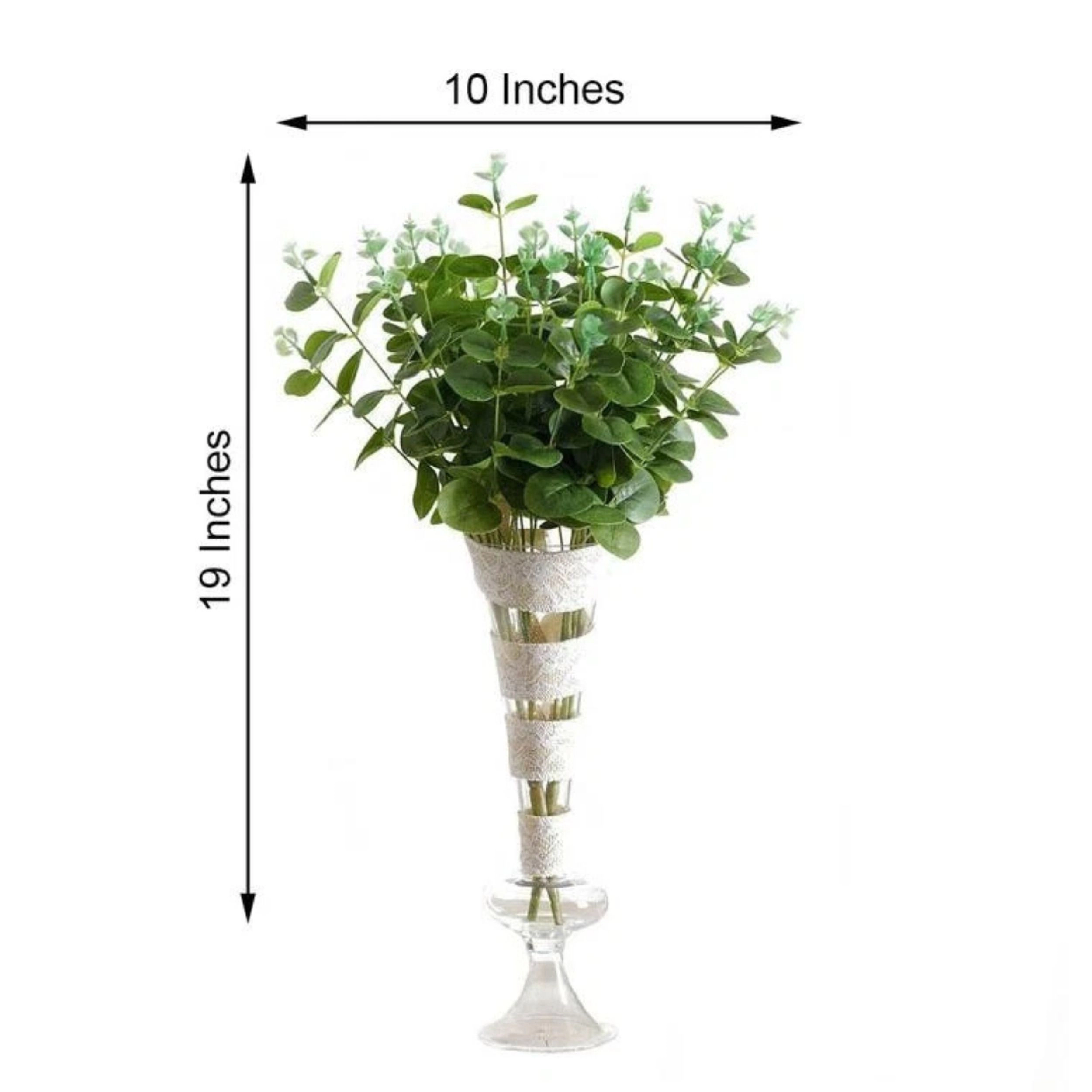 Home Collection Set of 2 19-Inch Artificial Eucalyptus Greenery Bushes