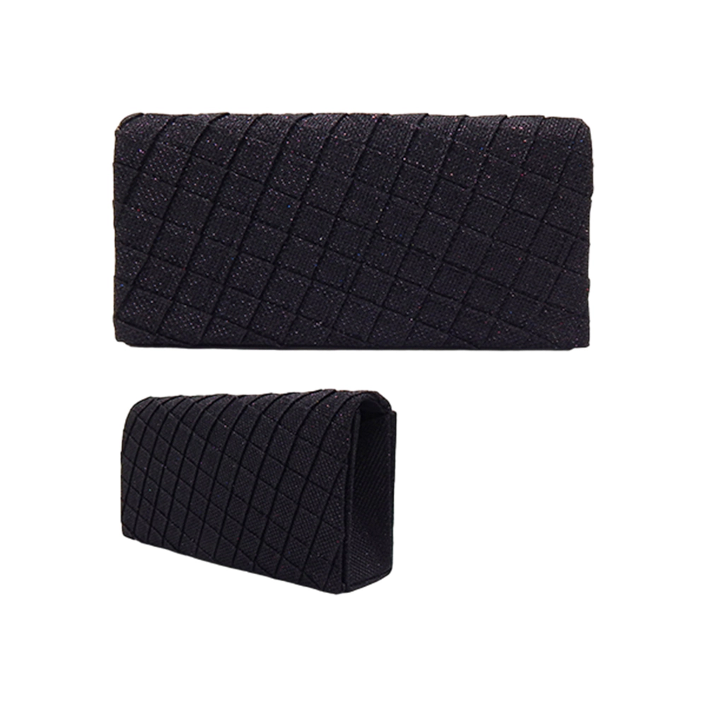FASHNZFAB Quilted Sparkly Clutch Bag / Crossbody