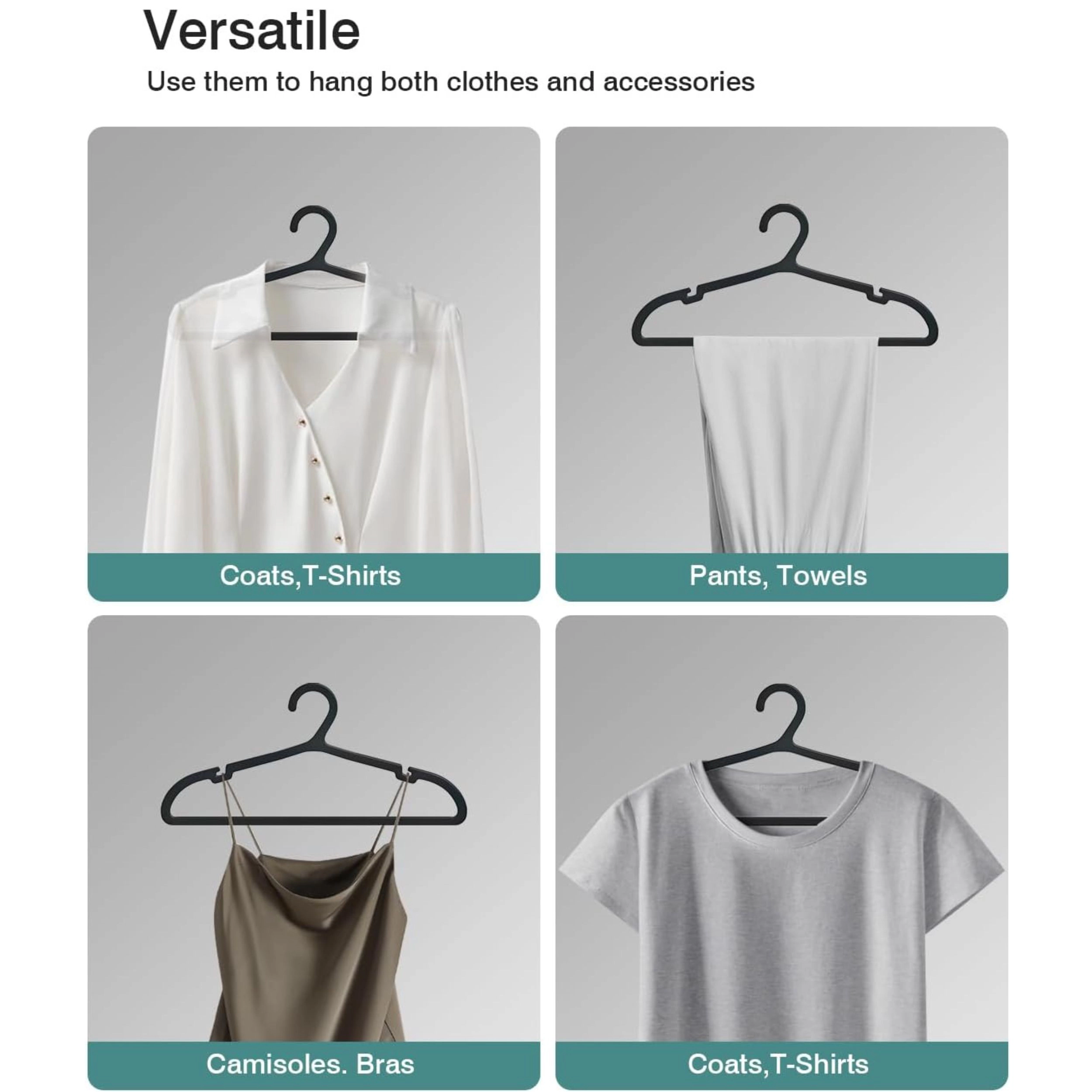 Stock Preferred Pack of 30 Non Slip Plastic Clothes Hangers Space Saving Coat