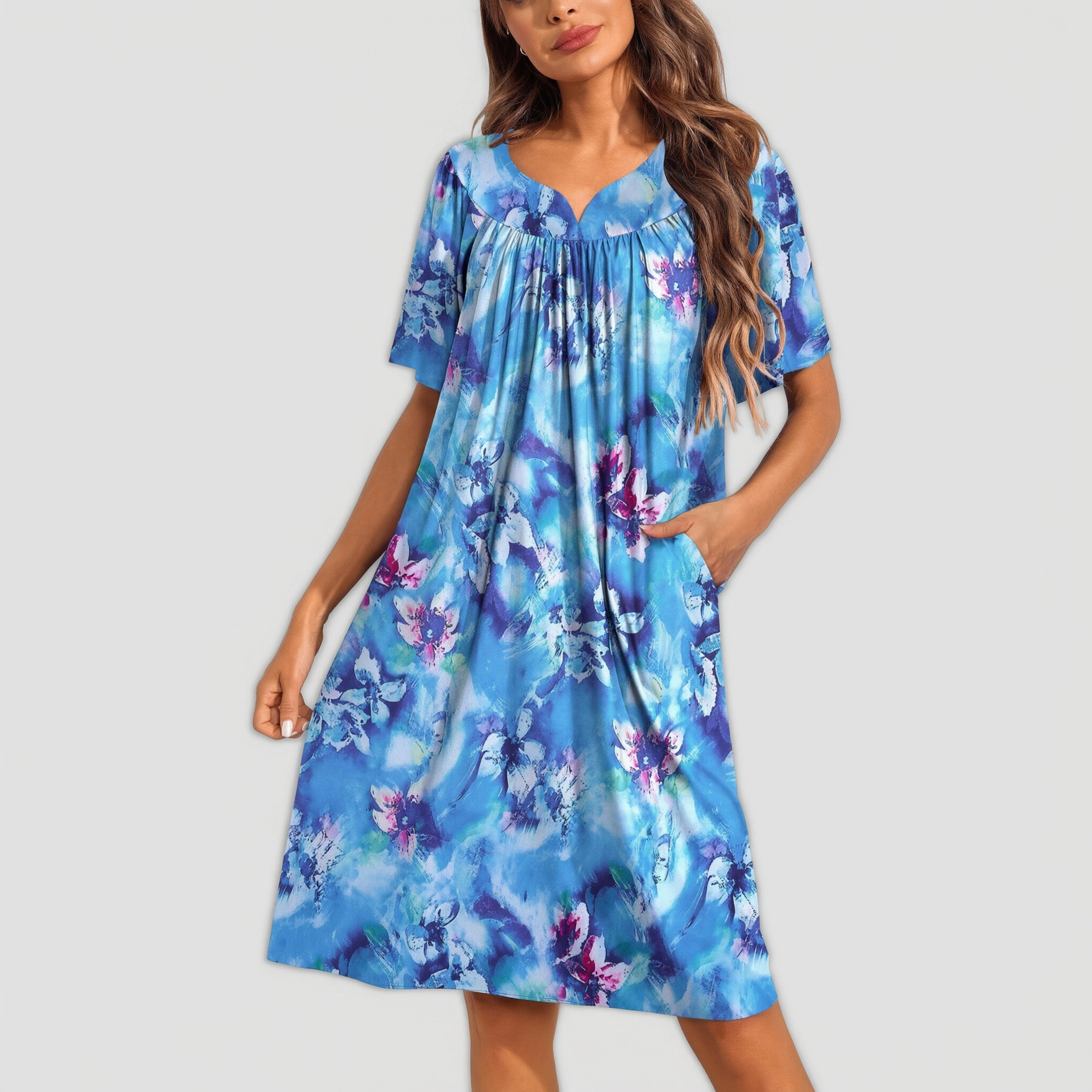 Ekouaer Womens House Dress with Pockets