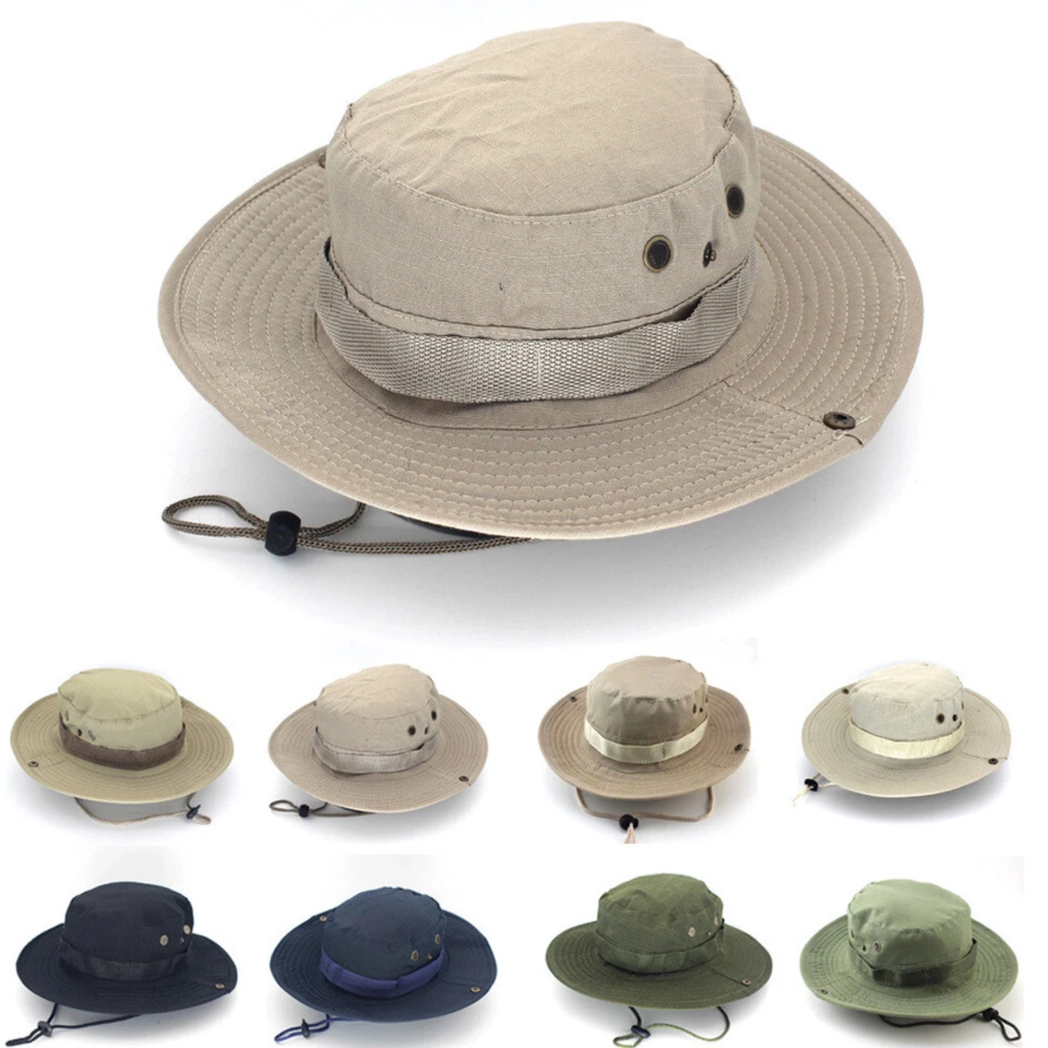 SS Design Light Khaki Tactical Military Camo Bucket Hat