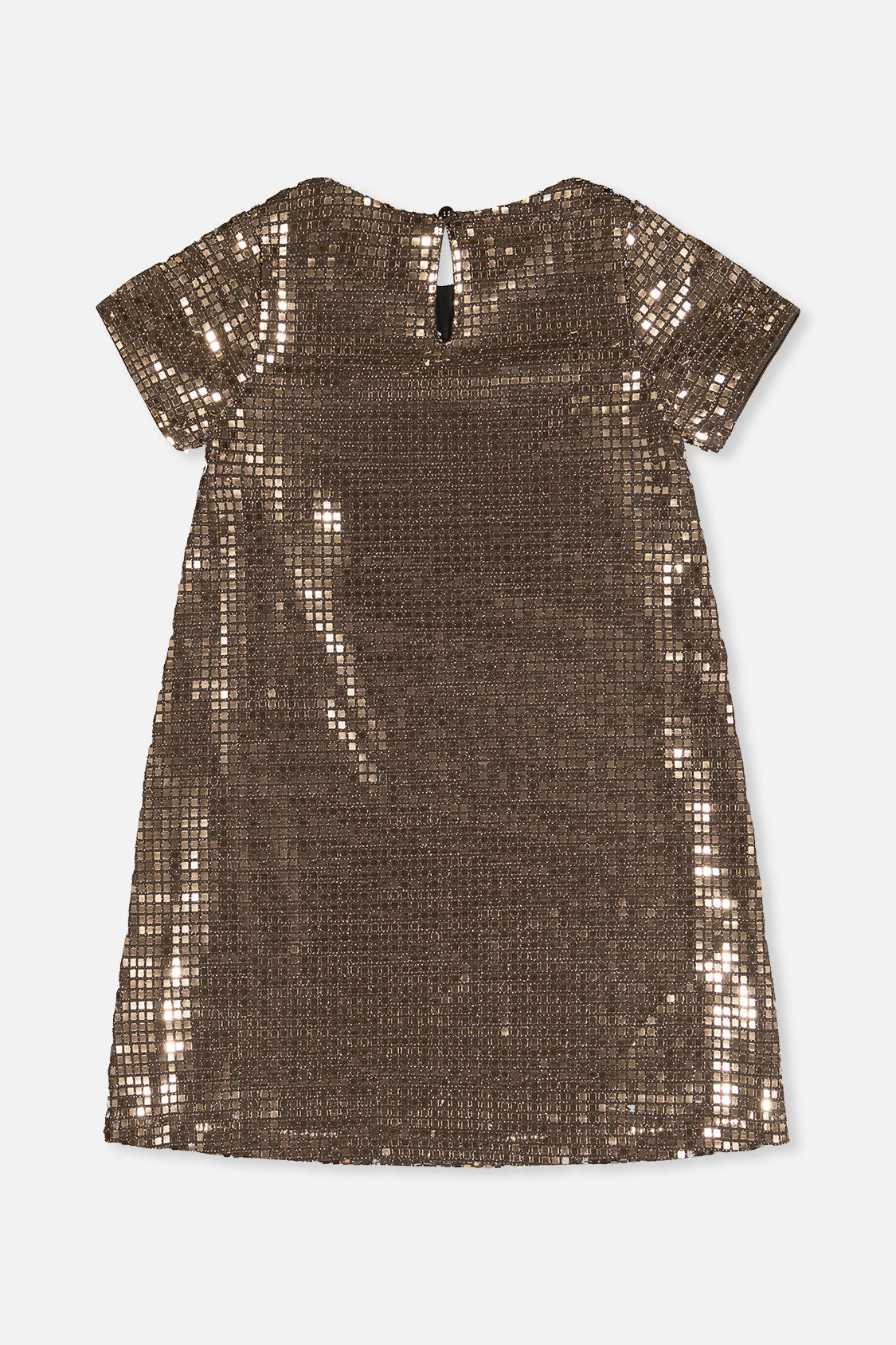Deux par Girls Short Sleeve A-Line Lurex Jersey Dress