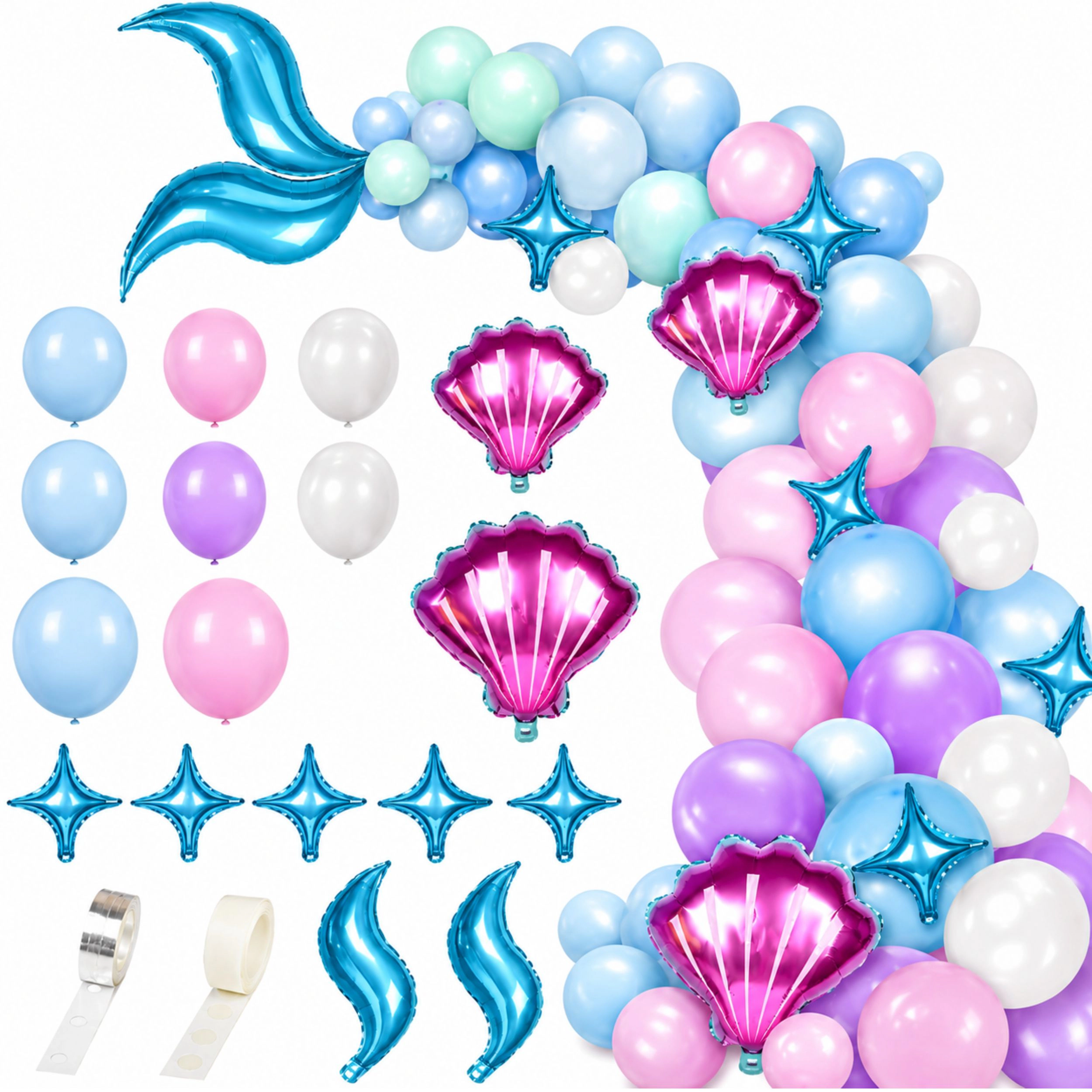 Home Collection 87-Piece Mermaid Balloon Garland Kit Under the Sea Party Decoration