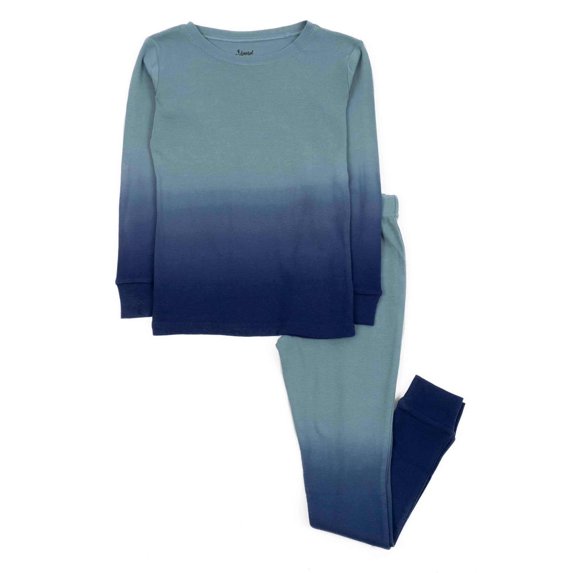 Leveret Kids 2-Piece Ombre Cotton Snug Fit Pajama Set