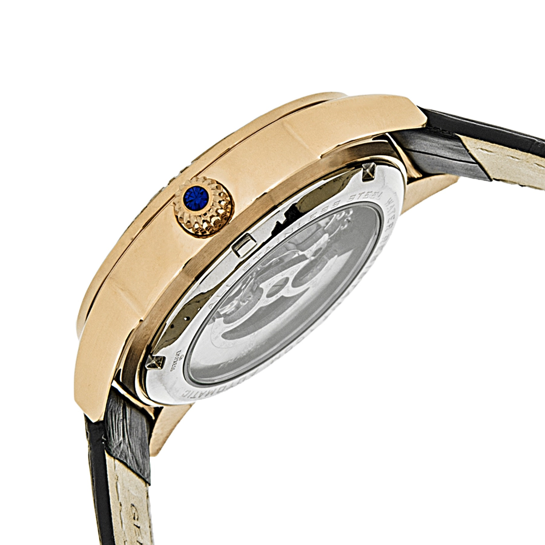 Empress Godiva Automatic MOP Leather-Band Watch
