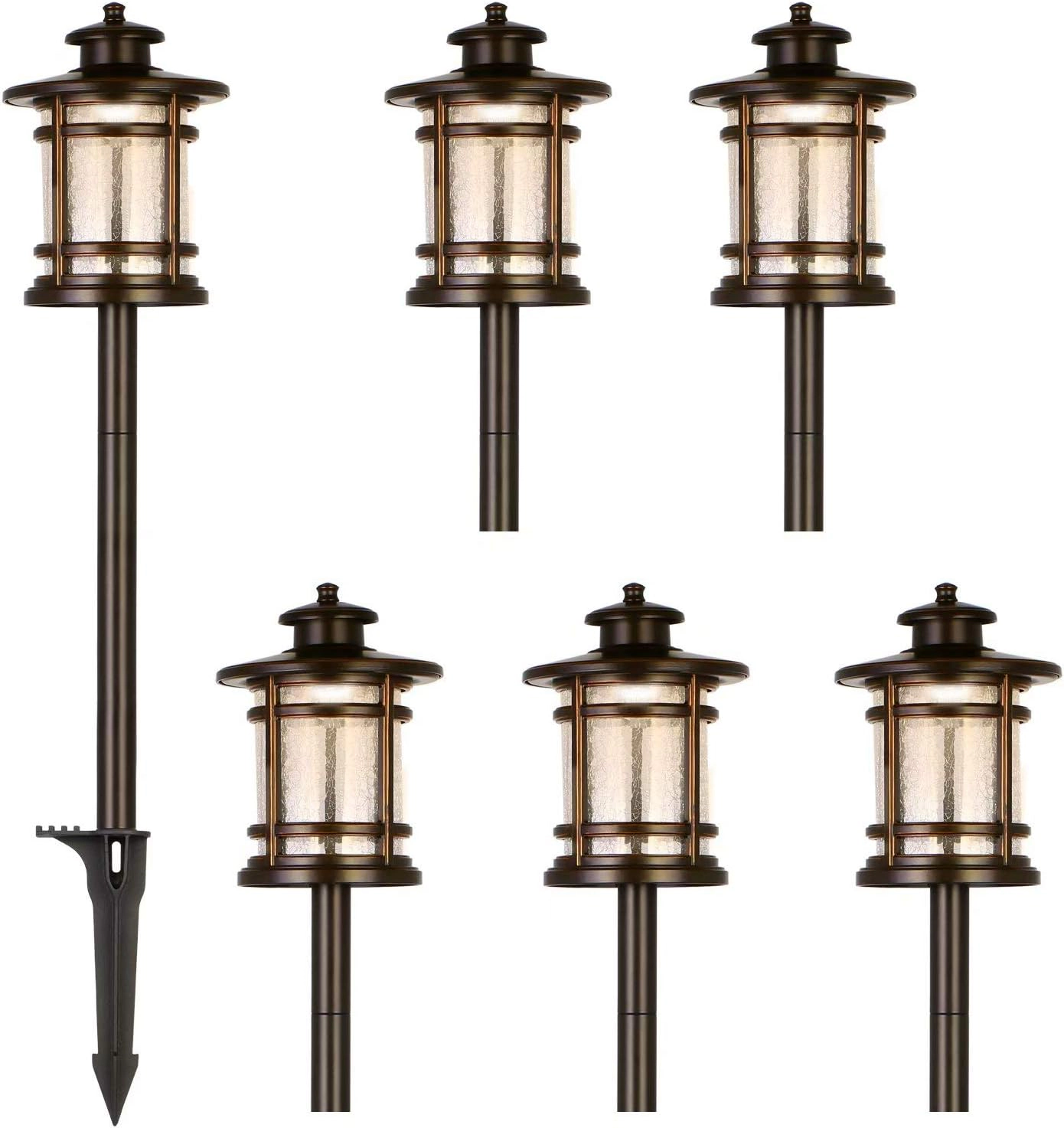 Hykolity landscape lighting strip with cracked glass sunshade