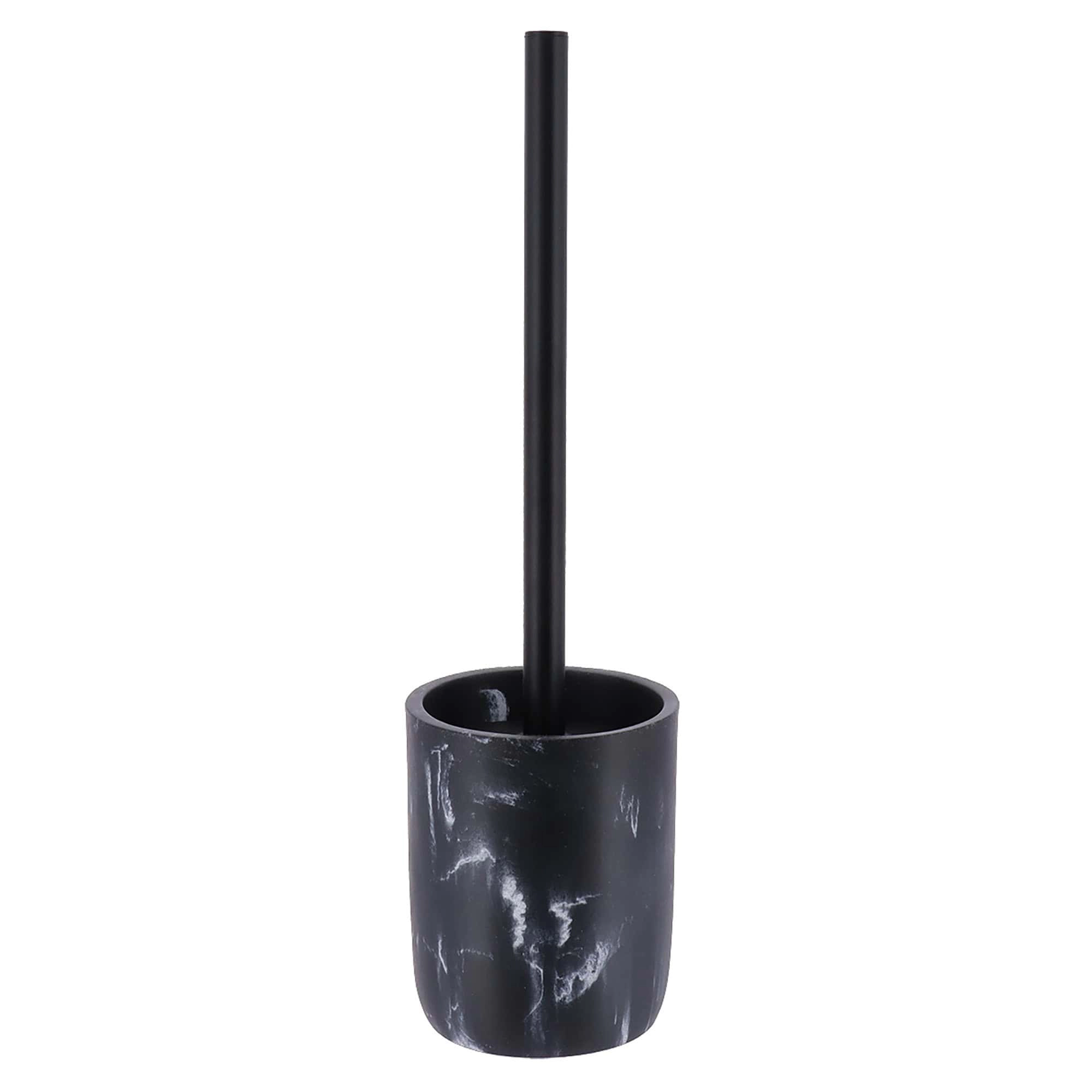 Evideco Marble-Effect Polyresin Toilet Brush Set, 2-Piece