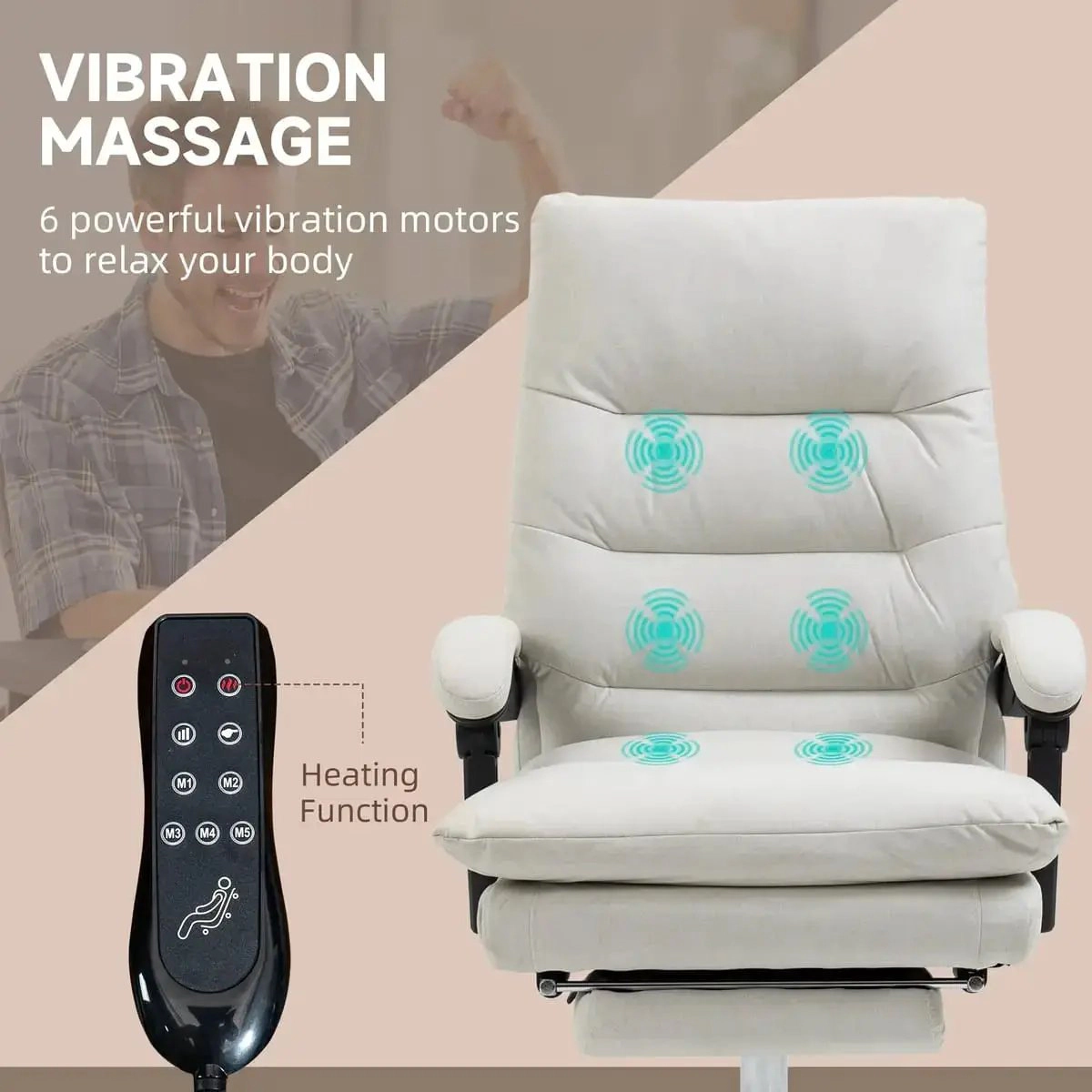 Platinum-Level Office Chairs Ultimate Executive Massage Office Chair with Heated Recline, Footrest