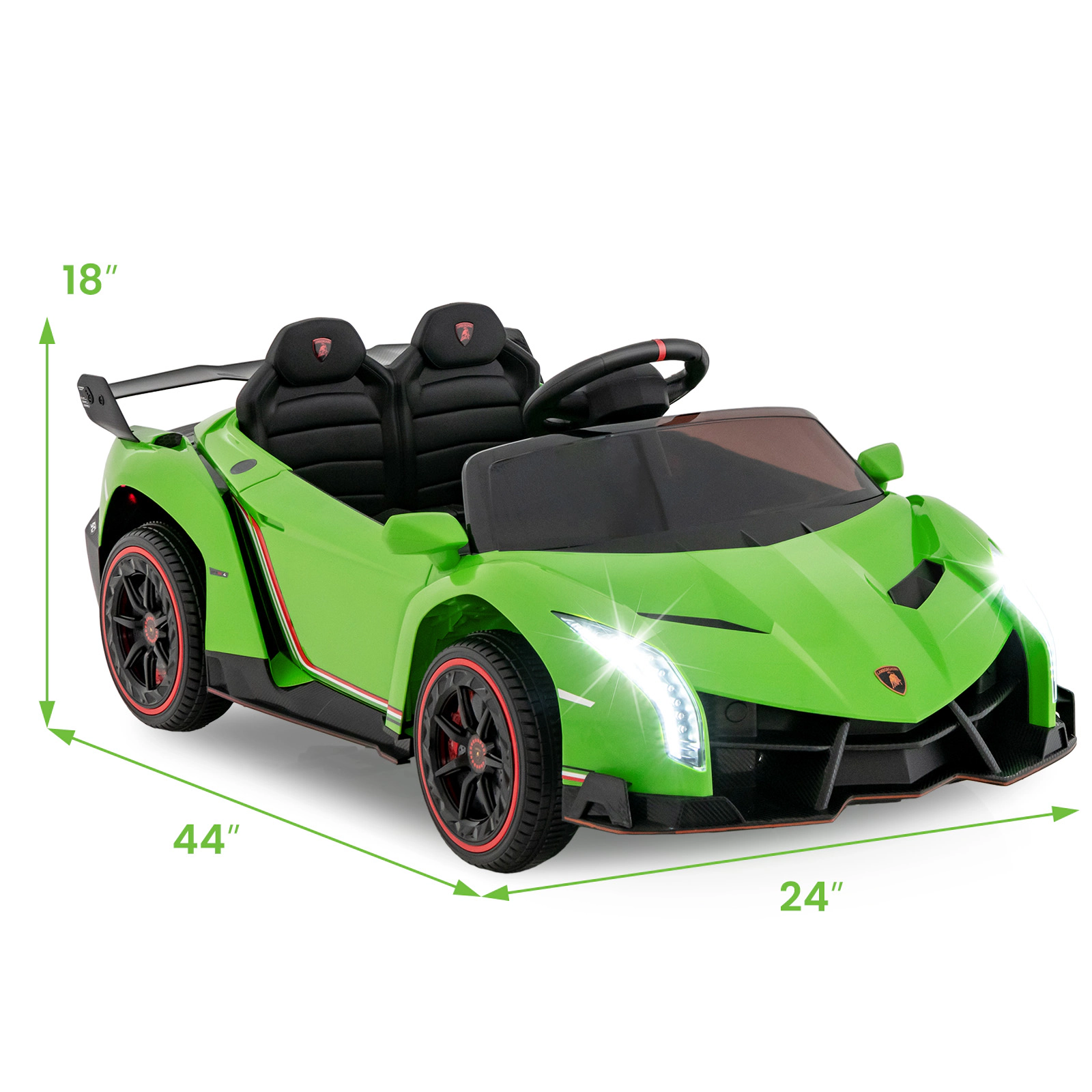 LJG 12V Licensed Lamborghini 4WD Kids Ride-on Sports Car with 2.4G Remote