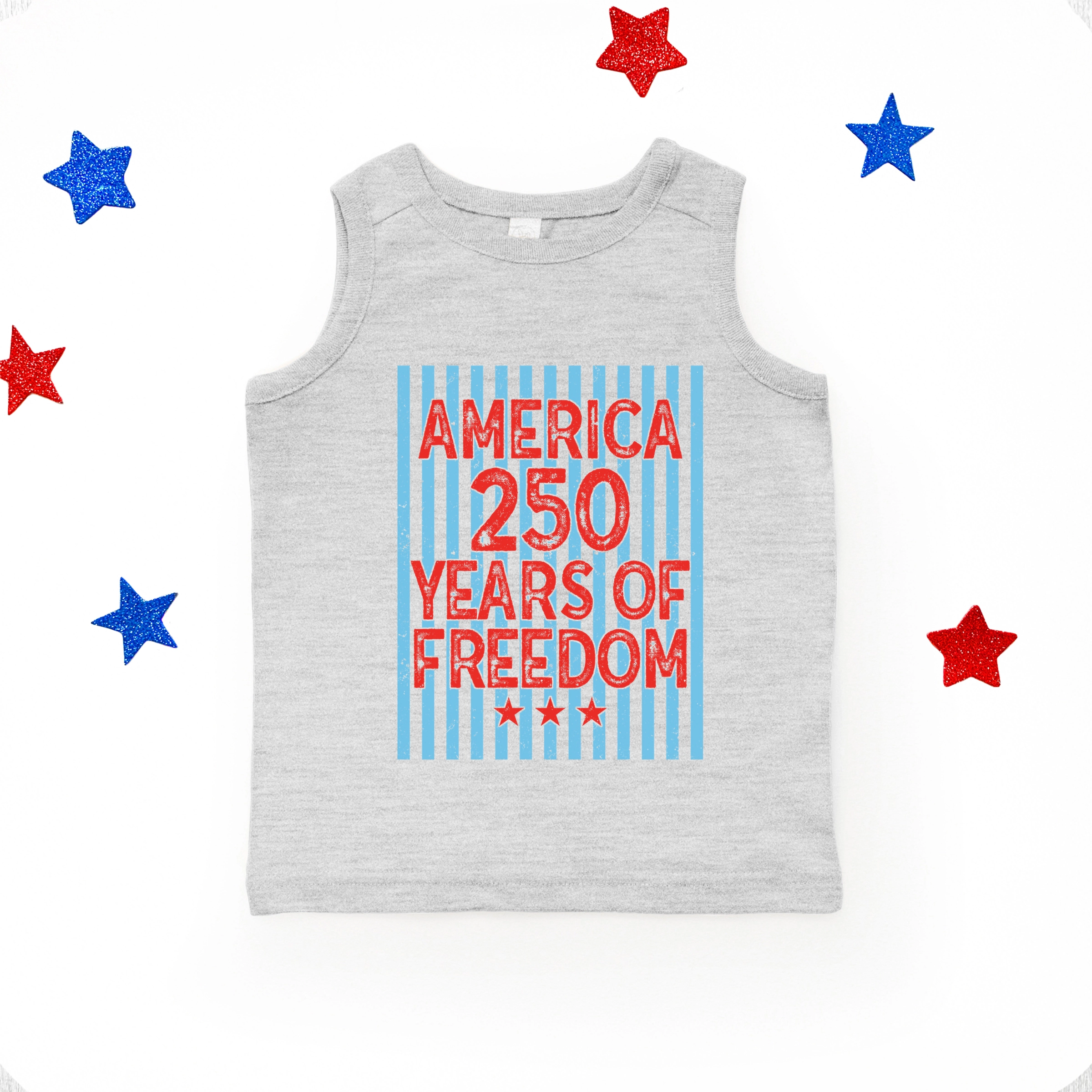 The Juniper Shop - 250 Years of Freedom Stripes Toddler Graphic Tank