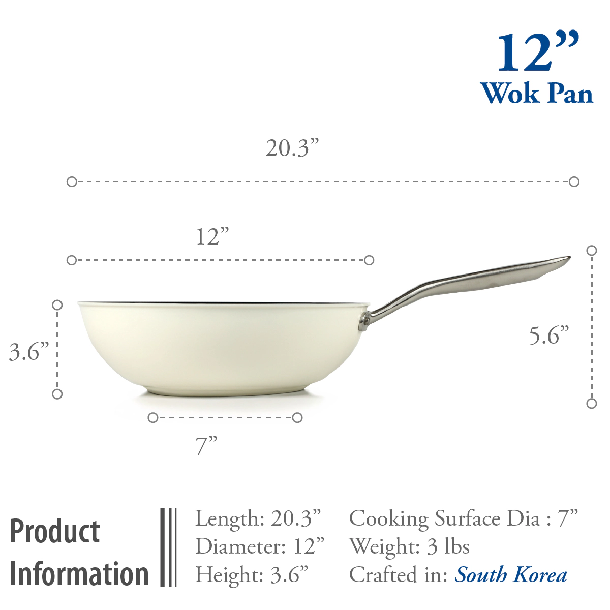 TECHEF - ValenCera - 12 Inch Wok/Stir-Fry Pan with Cover