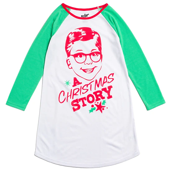 A Christmas Story Ralphie Parker Girls' Christmas Pajama Nightgown